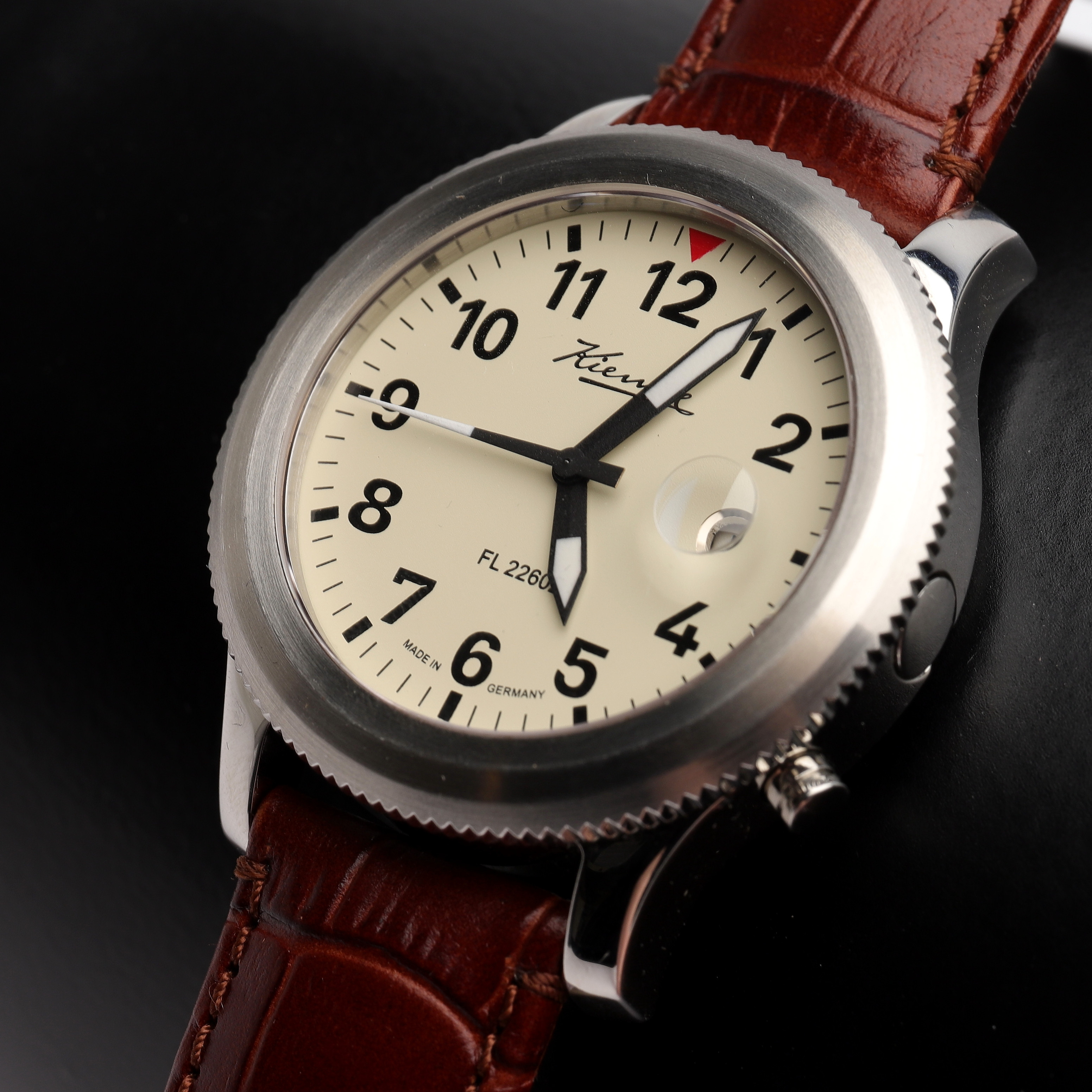 ARMBANDSUR, Kienzle, FL22602, pilot, stål, automatic.
