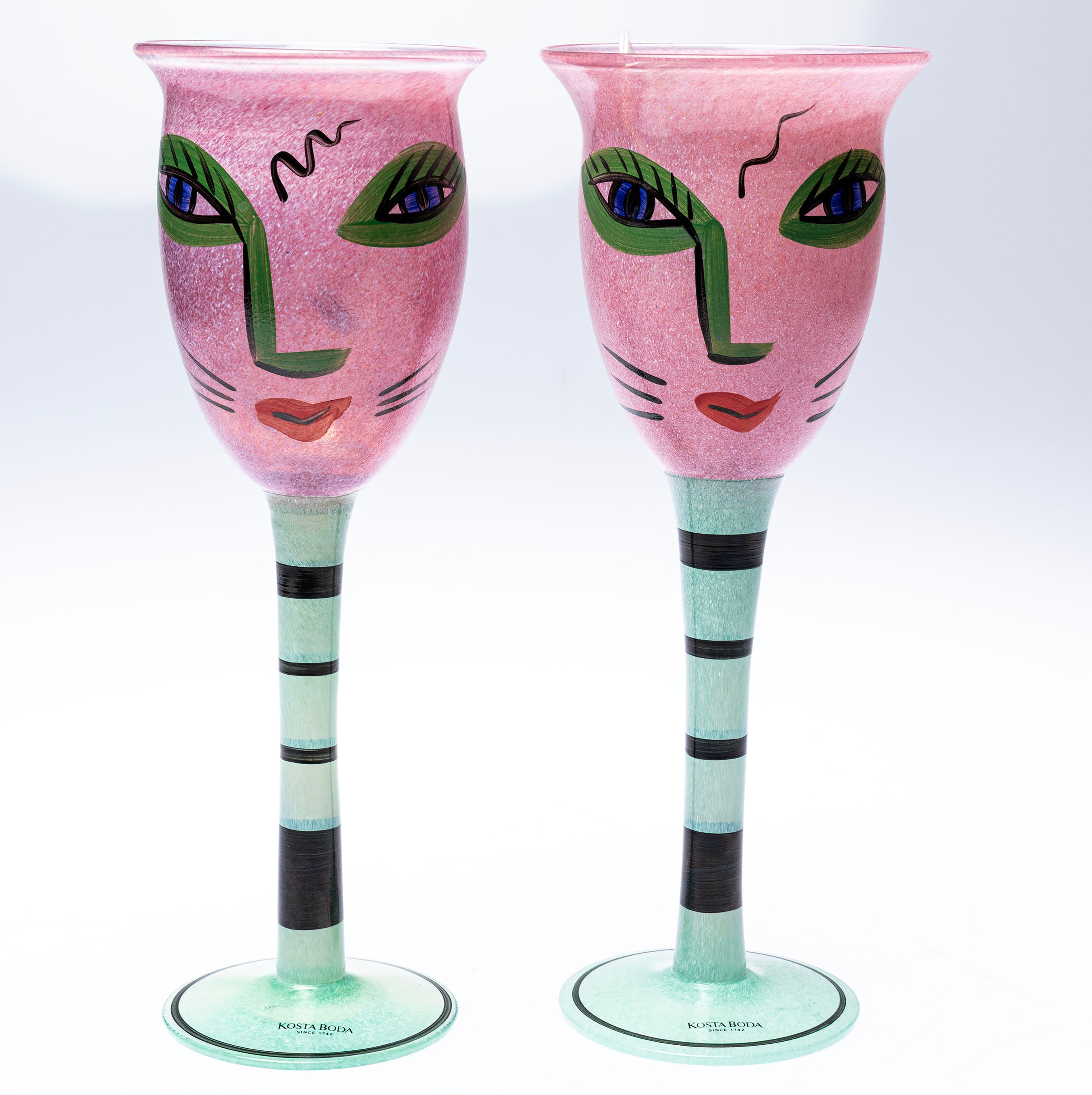 ULRICA HYDMAN-VALLIEN. Pokalglas, 1 par , "Open Minds", glas, Artist Collection, Kosta.