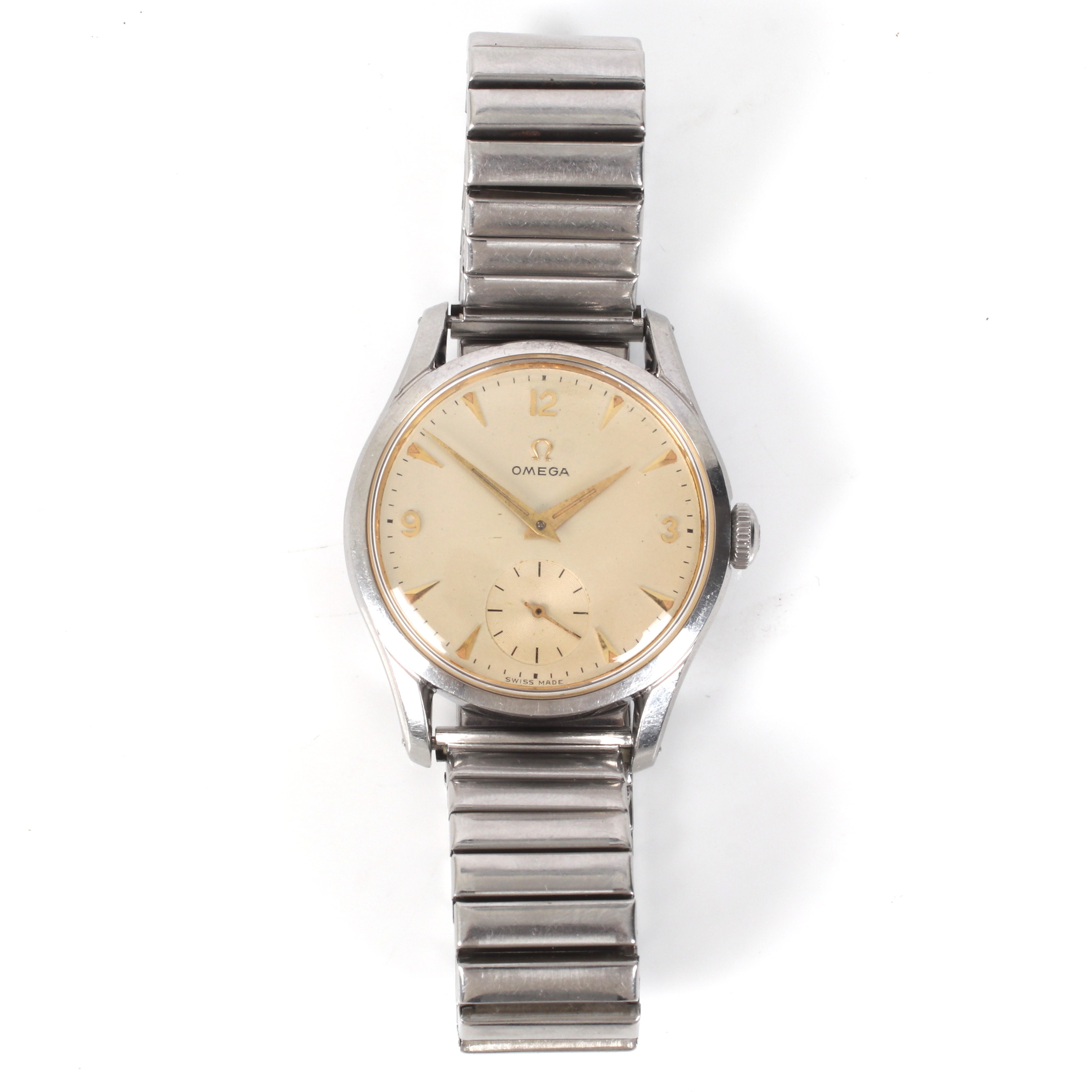 ARMBANDSUR, stål, manuell, Omega, cal. 266. 1952.