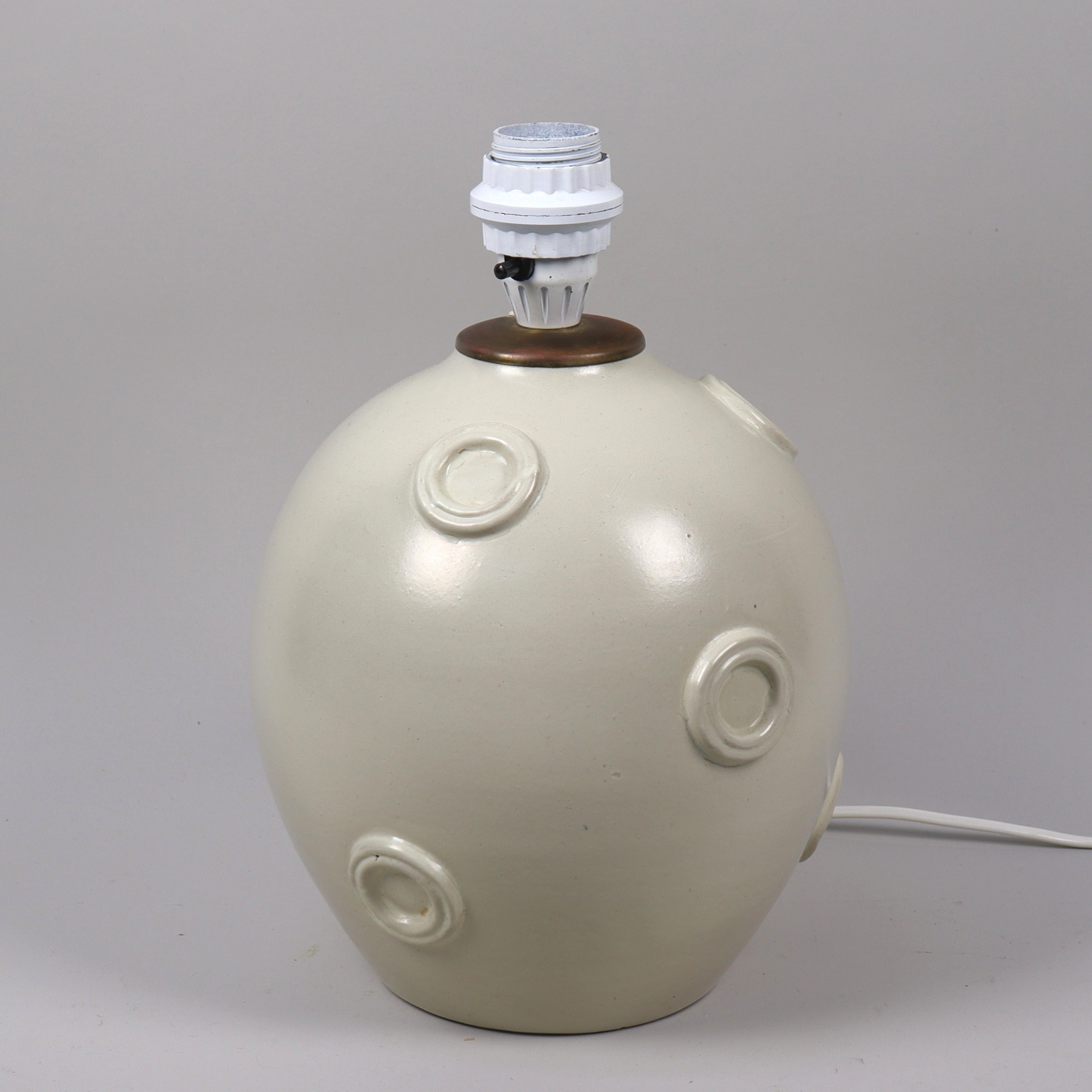 JERK WERKMÄSTER. bordslampa, glaserat stengods, Nittsjö, keramik från 1930/40-tal.