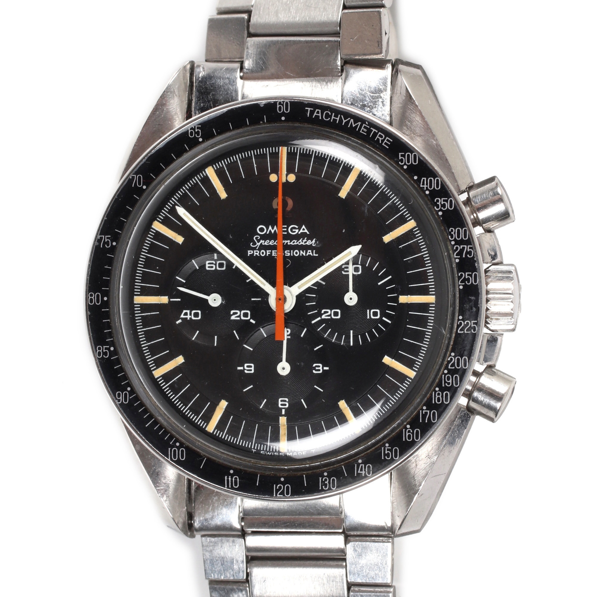 OMEGA. Armbandsur, stål, Speedmaster Professional Tachymeter "Ultraman", cal. 321. 1968.