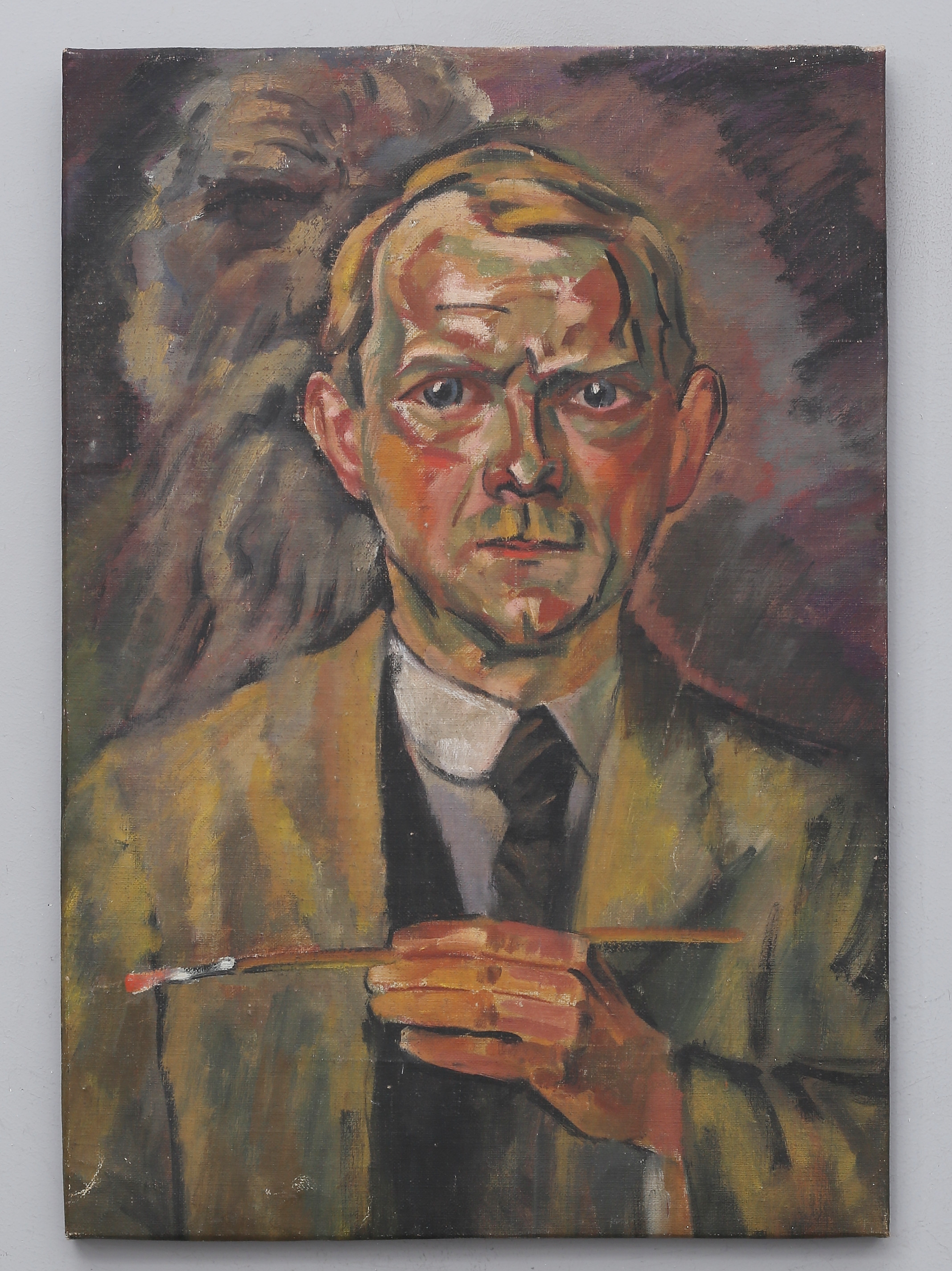 WALTER KÖHLER, Självporträtt, signerad à tergo.