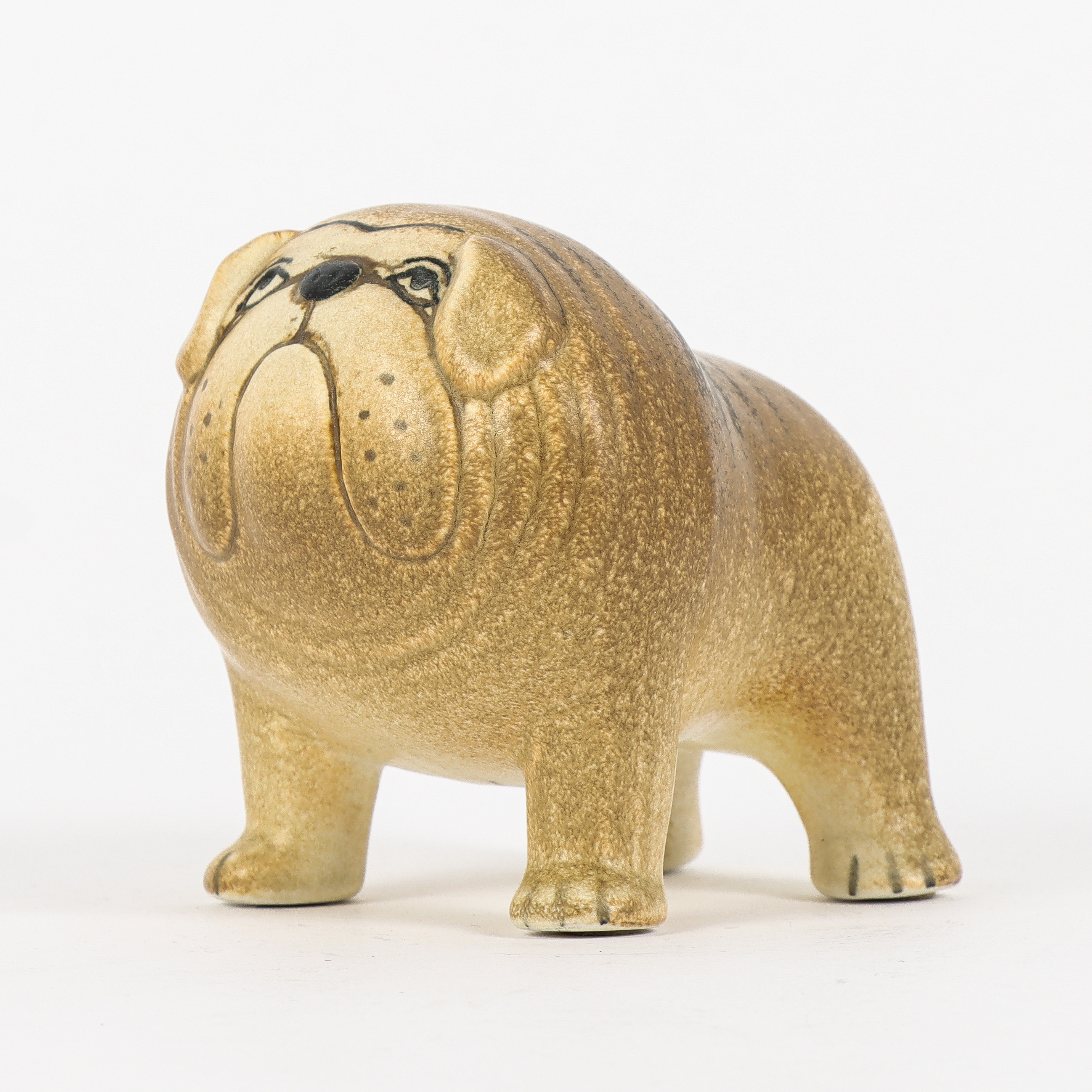 LISA LARSON. Figurin "bulldog mini", stengods, K-studion, Gustavsberg.
