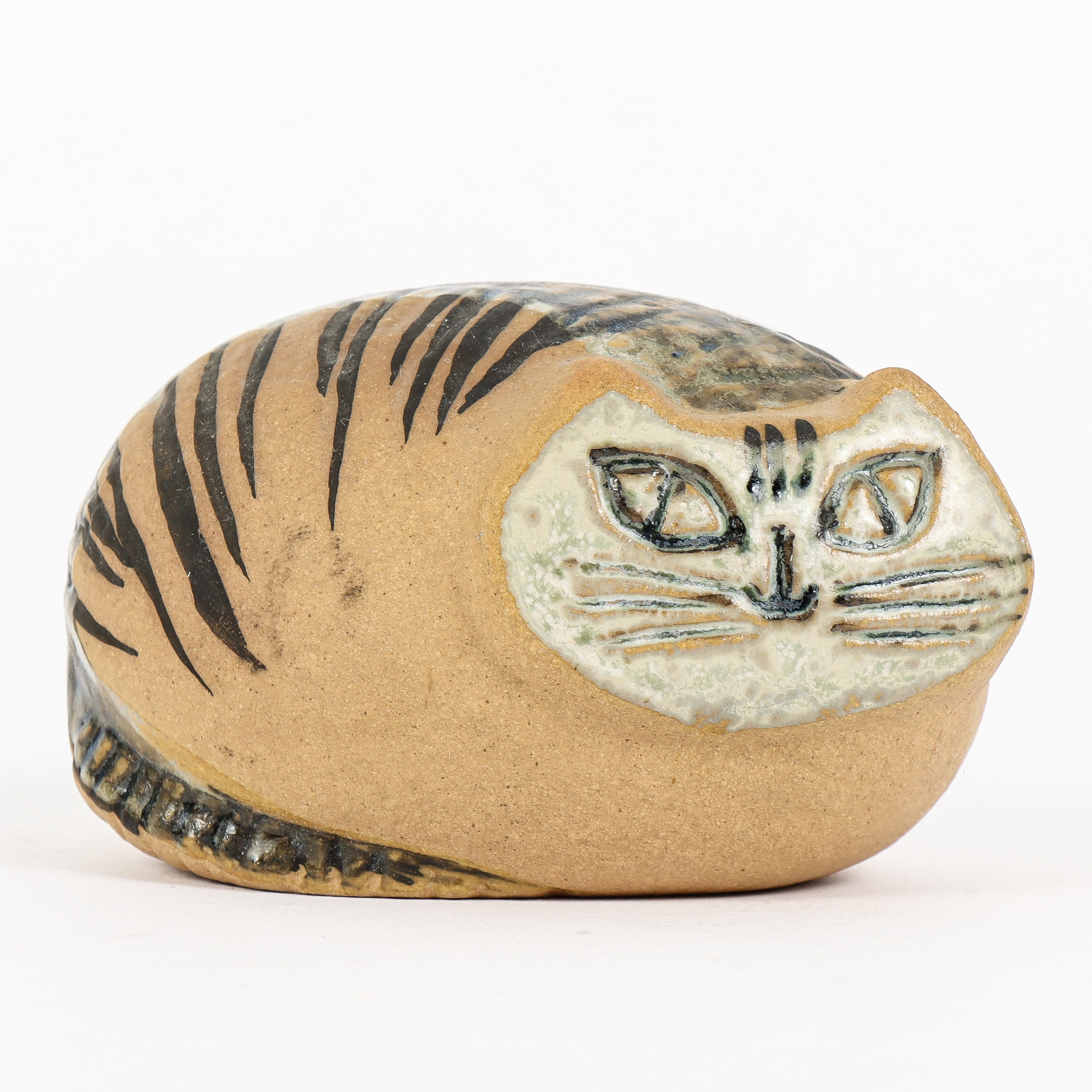 LISA LARSON. Figurin "Katt", ur serien Lilla Zoo, stengods, Gustavsberg.