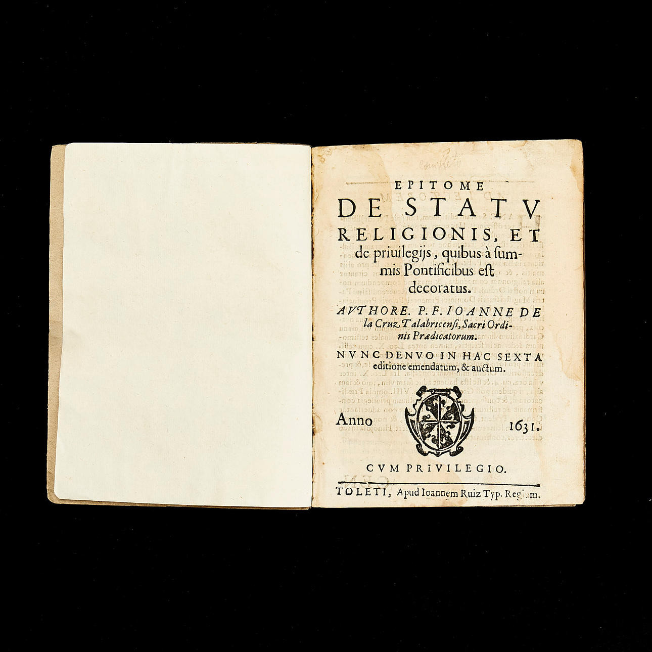 EPITOME DE STATV RELIGIONES, 1631, bunden i senare häfte.