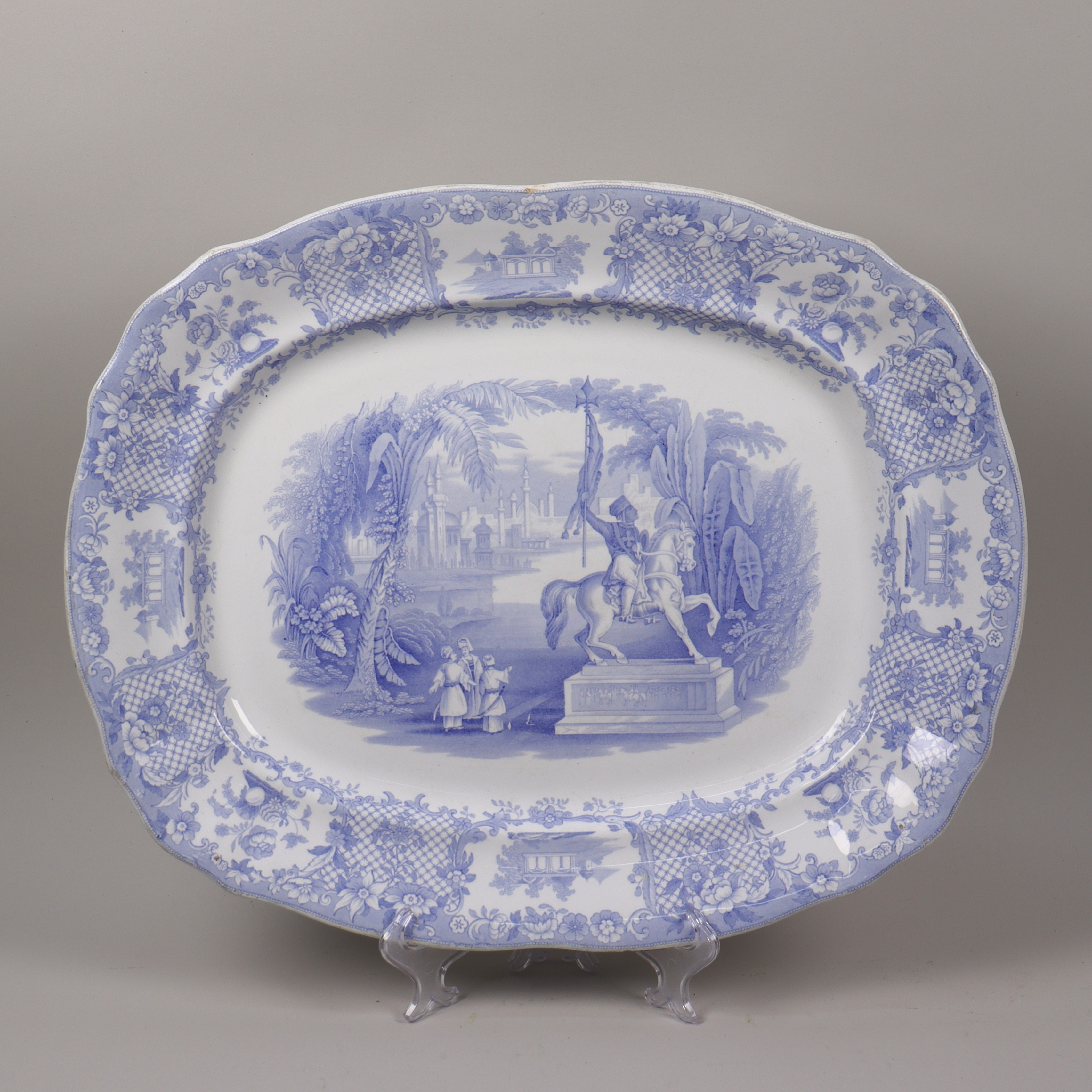 STEKFAT, "Orient", Petrus Regout Maastricht, flintgods med orientalisk dekor.