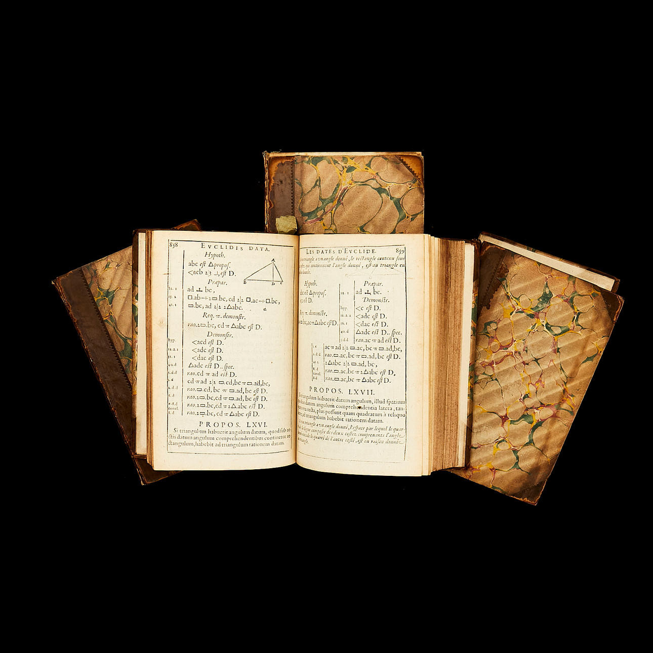 PIERRE HERIGONE, "Cursus mathematici", I-IV, tryckt 1644 i Paris av Simeon Piget, senare hfrbd.