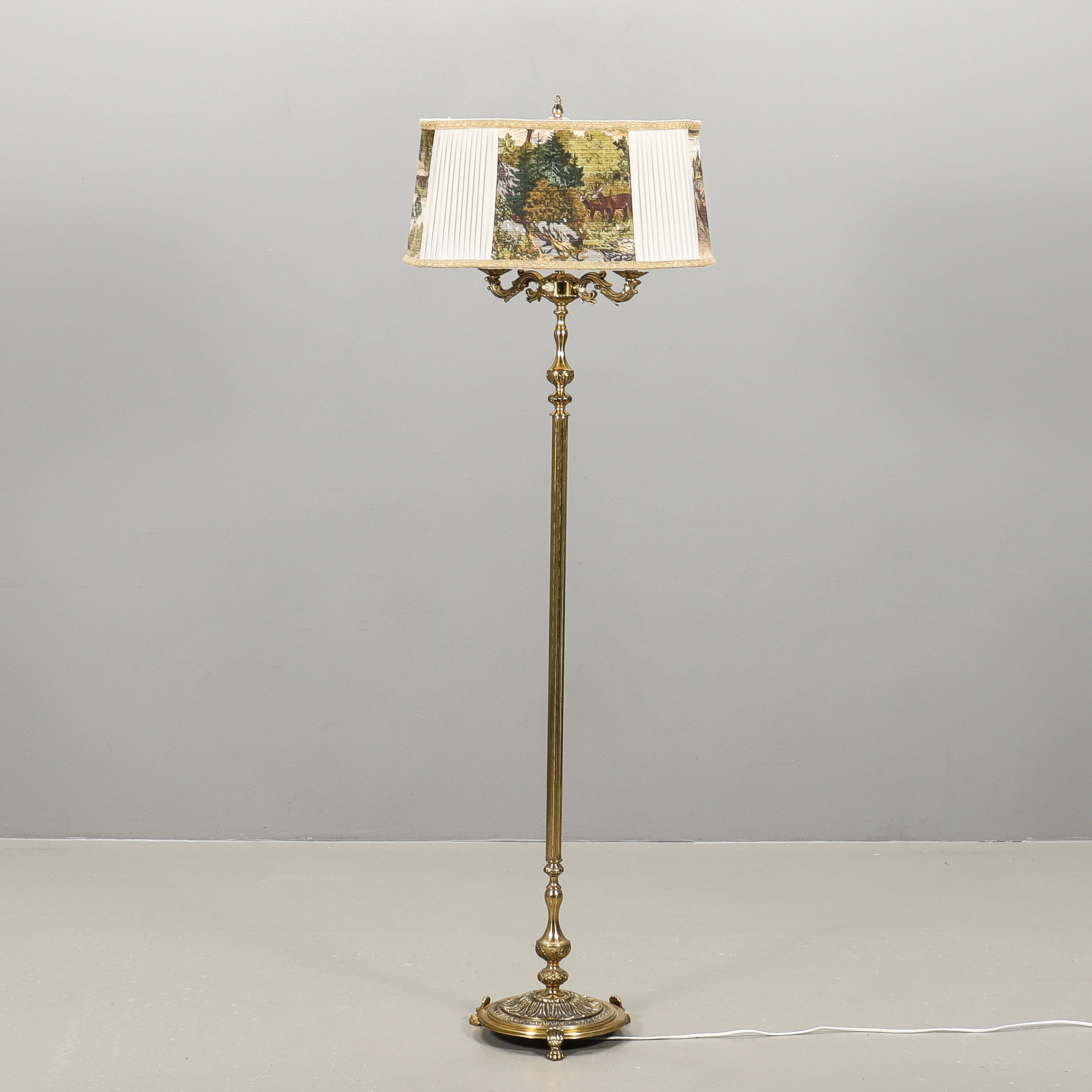GOLVLAMPA, mässing, 1960/70-tal.