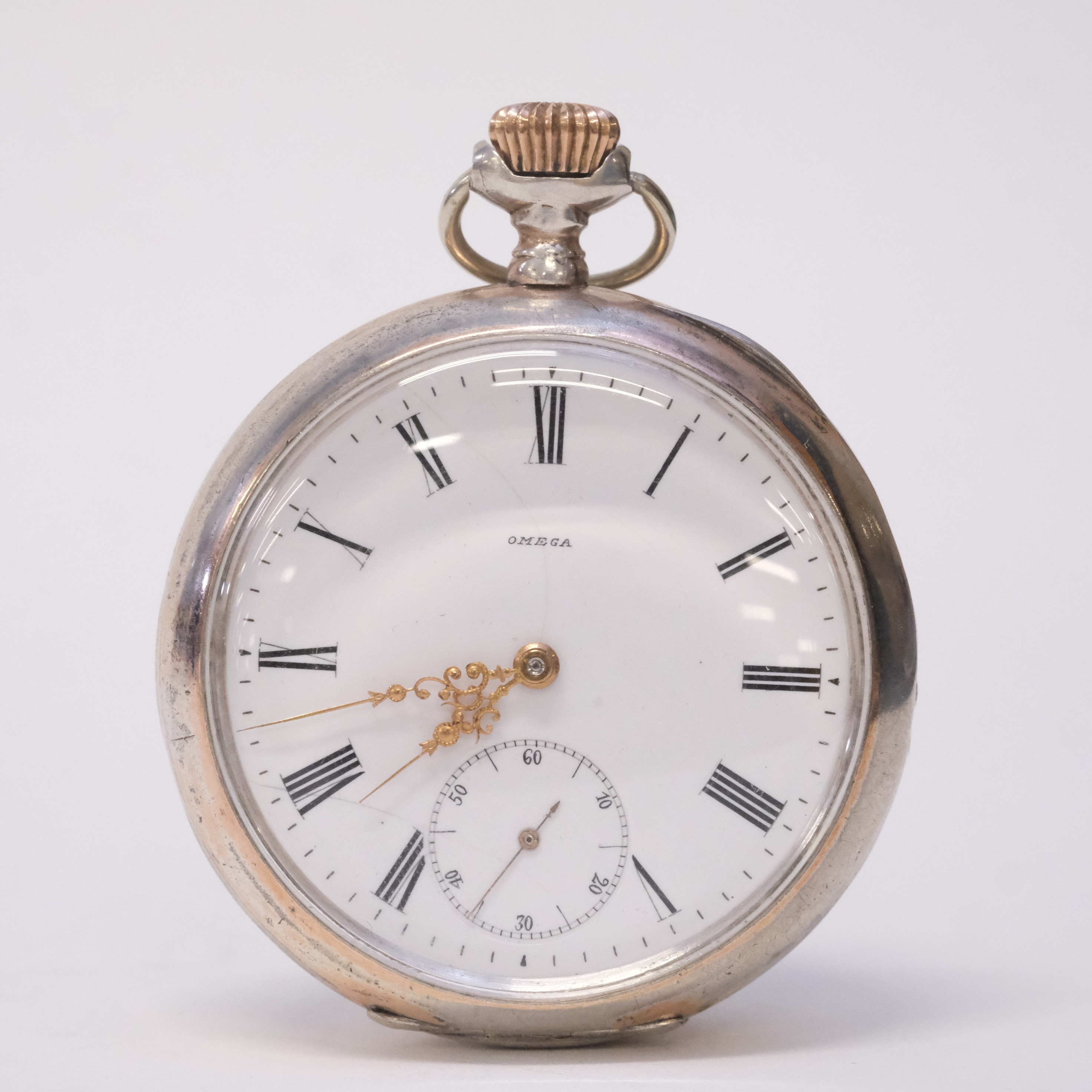 OMEGA. FICKUR. SILVERBOETTER. ÅR 1896.