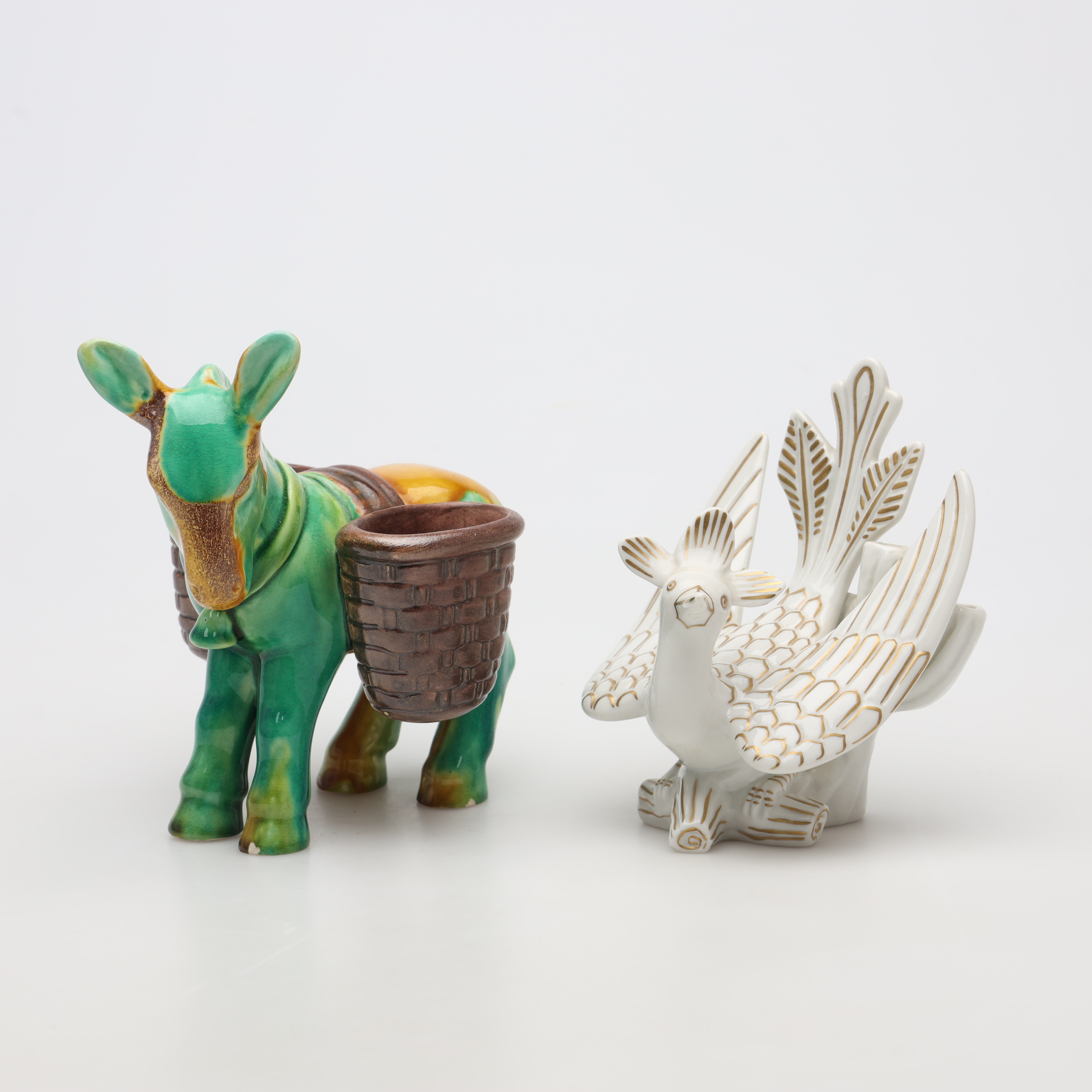 GUNNAR NYLUND. FIGURINER, 2 stycken, keramik, Rörstrand.