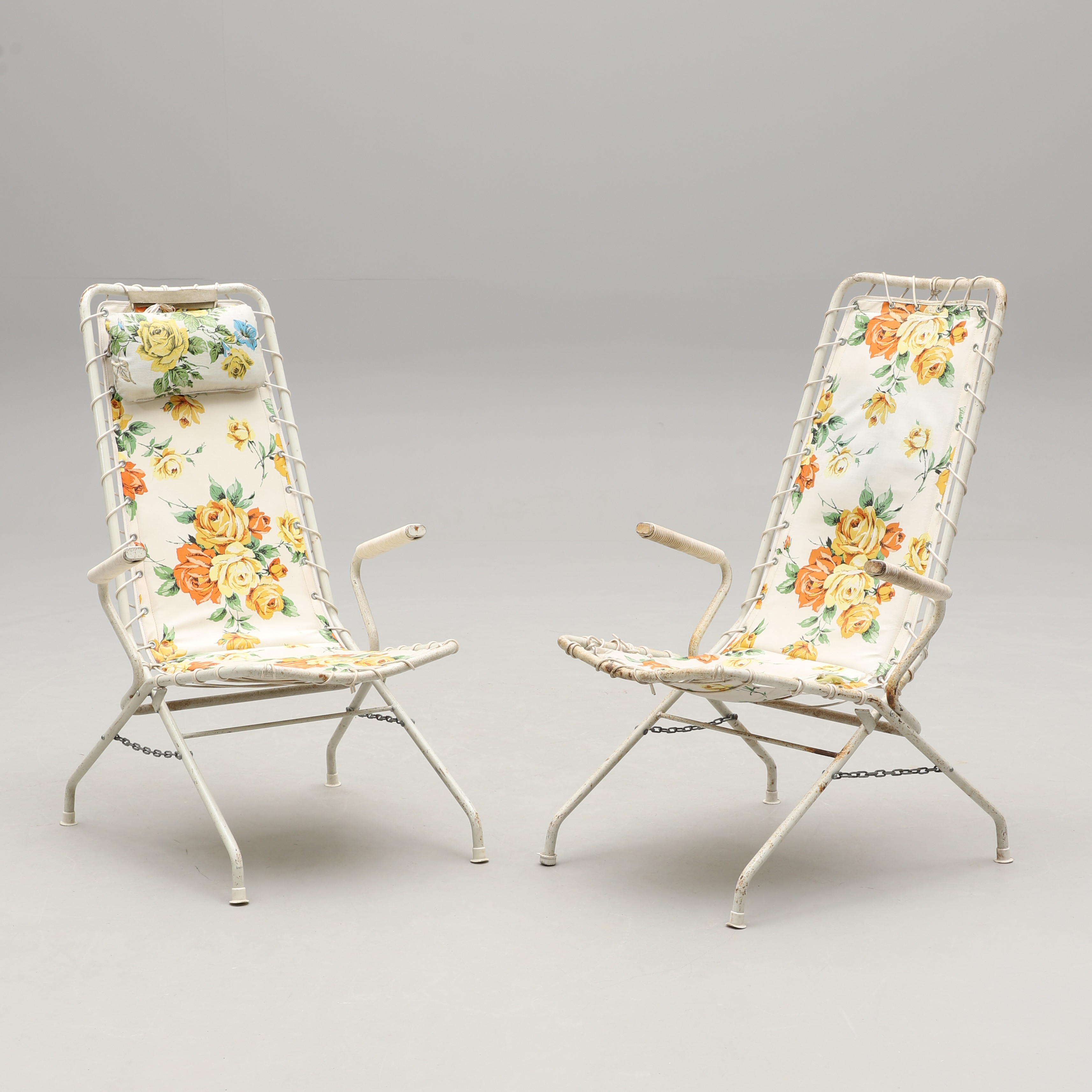 TRÄDGÅRDSSTOLAR, 2 st, 1950/60-tal.