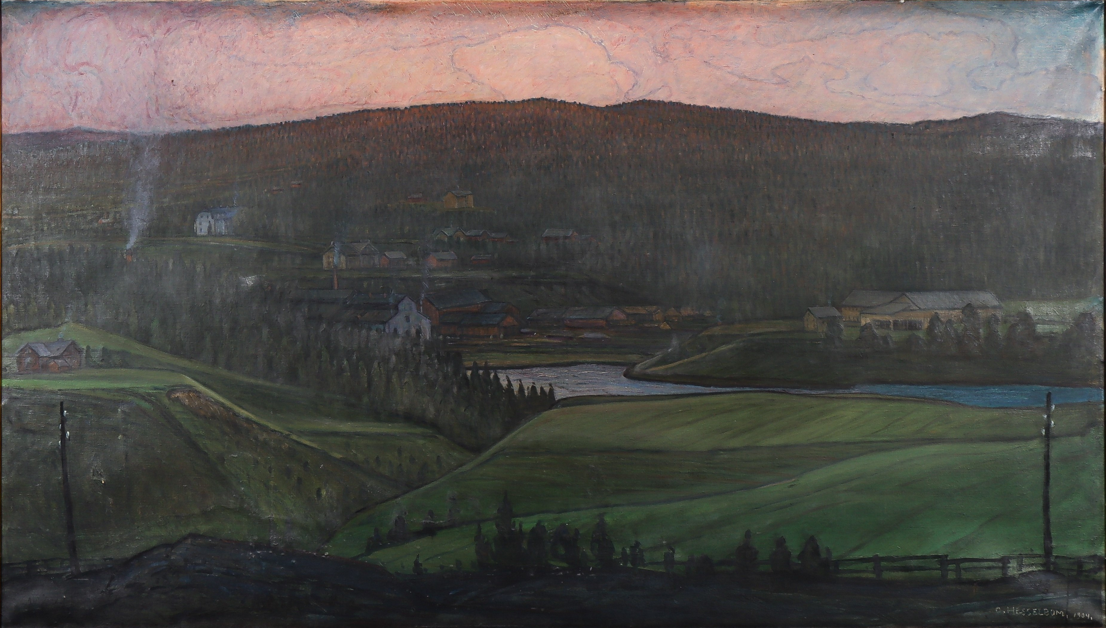OTTO HESSELBOM. Jugendlandskap, Koppom, Värmland.