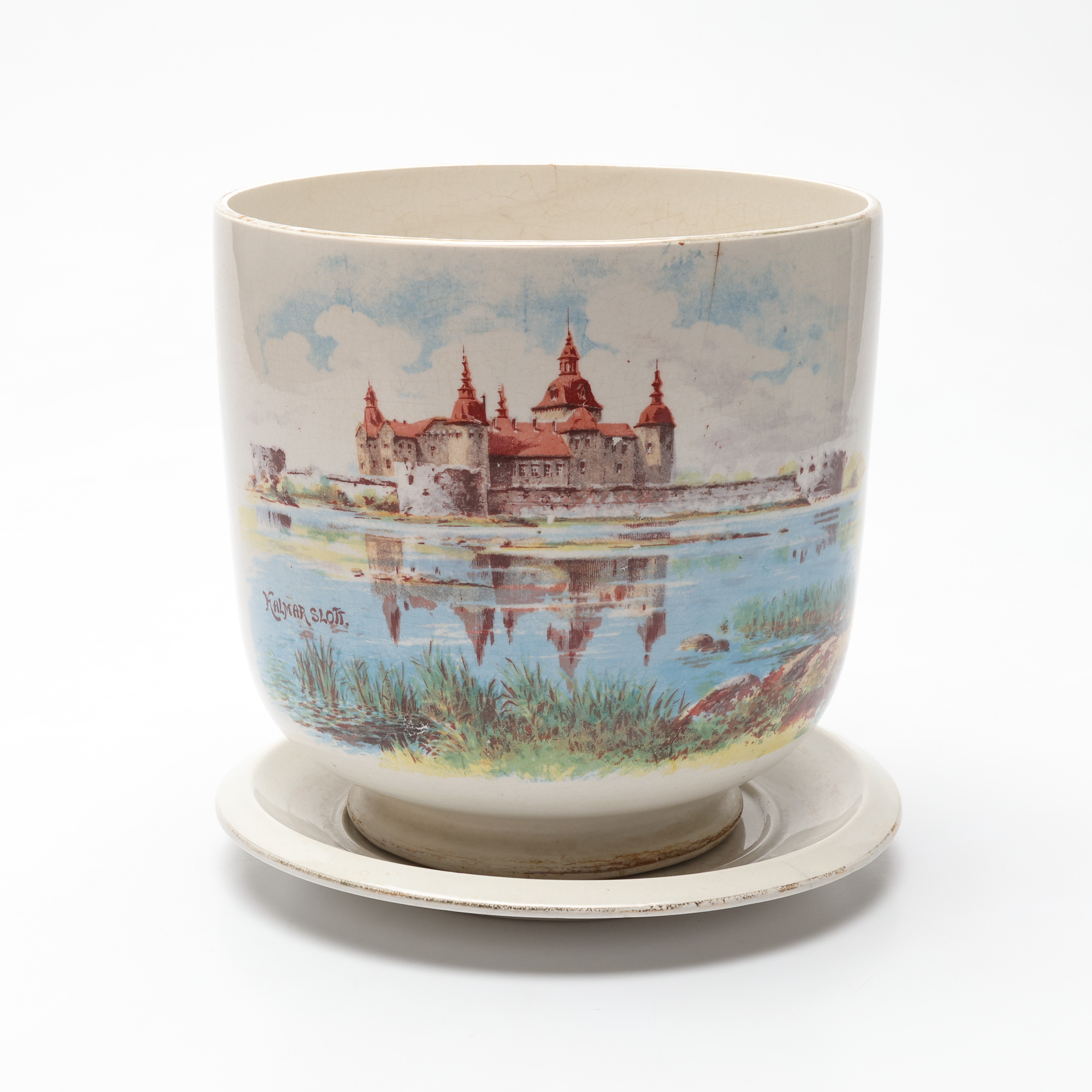 YTTERFODER med FAT, flintgods, "Kalmar Slott", Gustafsberg, 1898.