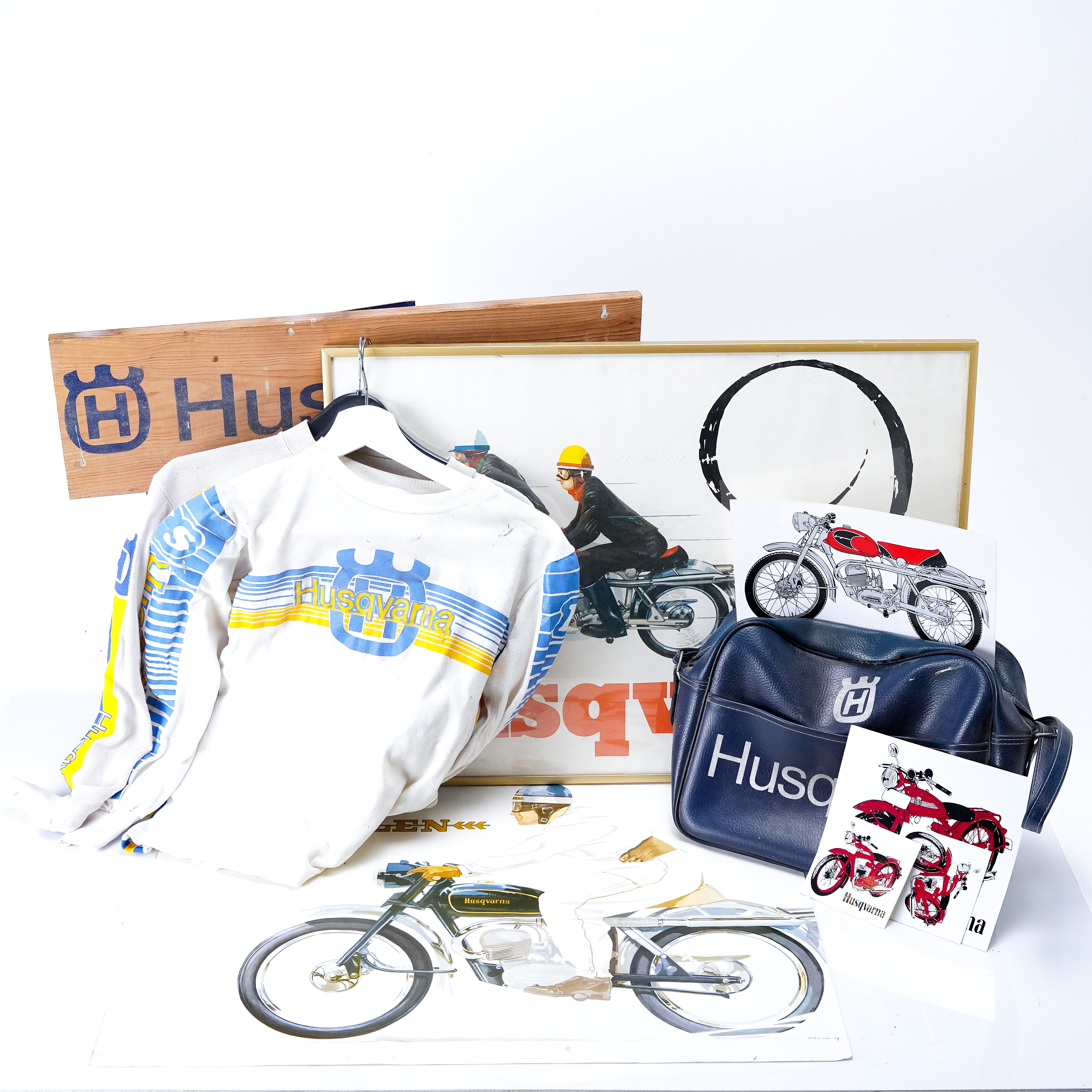 HUSQVARNA, skyltar, kuriosa m.m, 1950/70-tal.