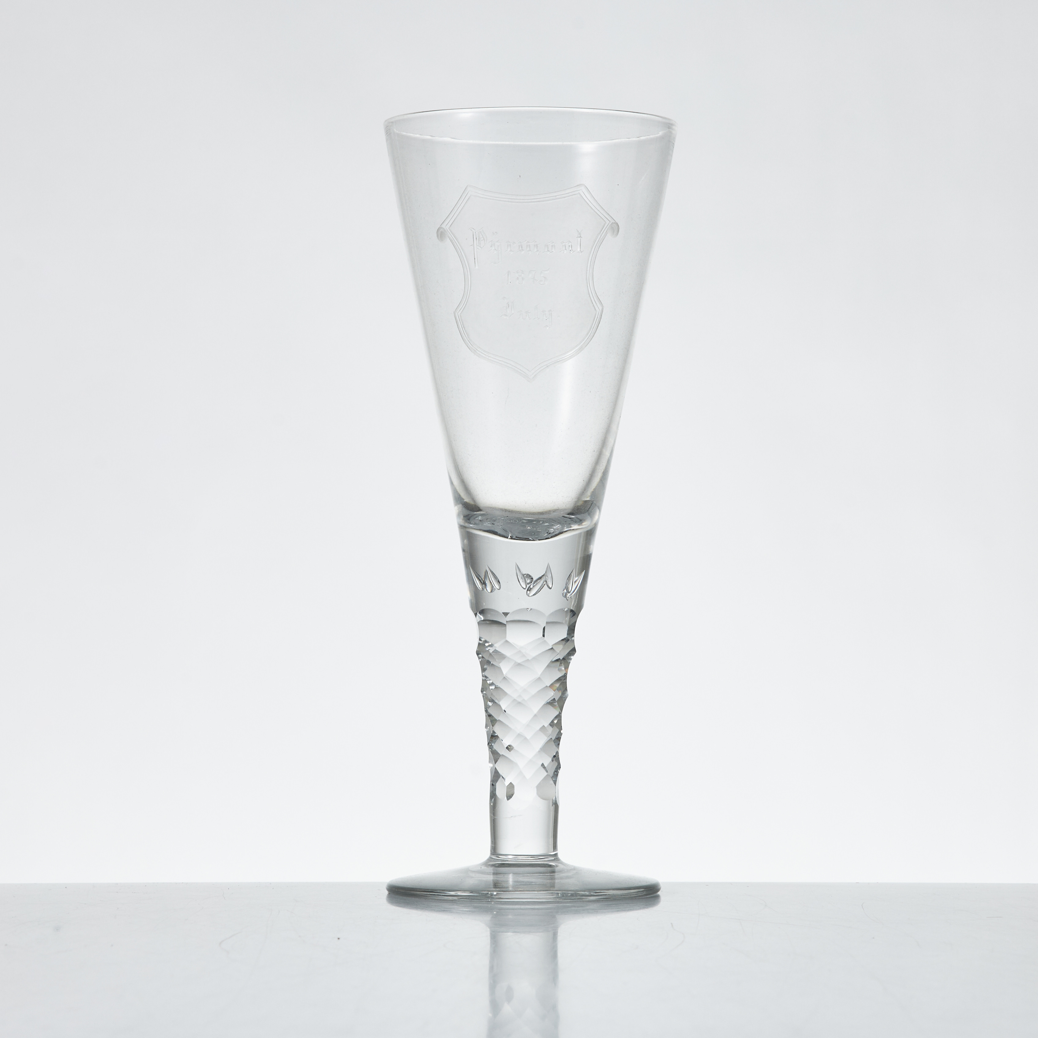 POKAL, glas, 1800-talets andra hälft, Italien.