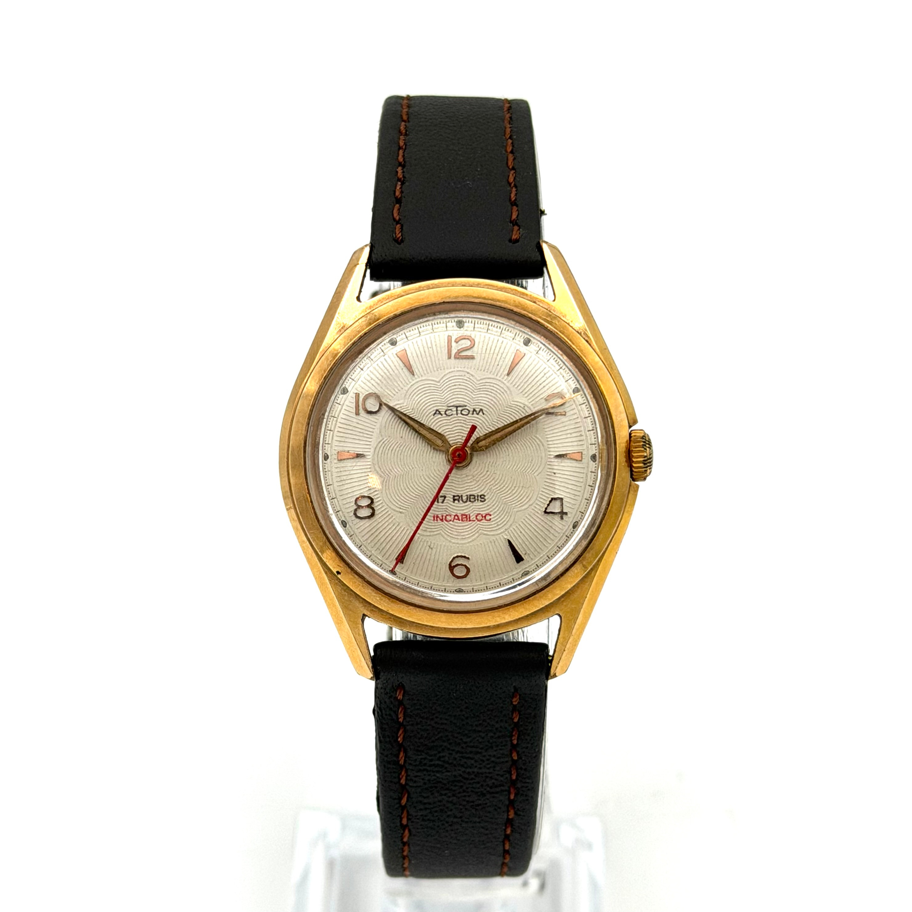 ACTOM, armbandsur, 1950/60-tal, manuell, gulddouble´.