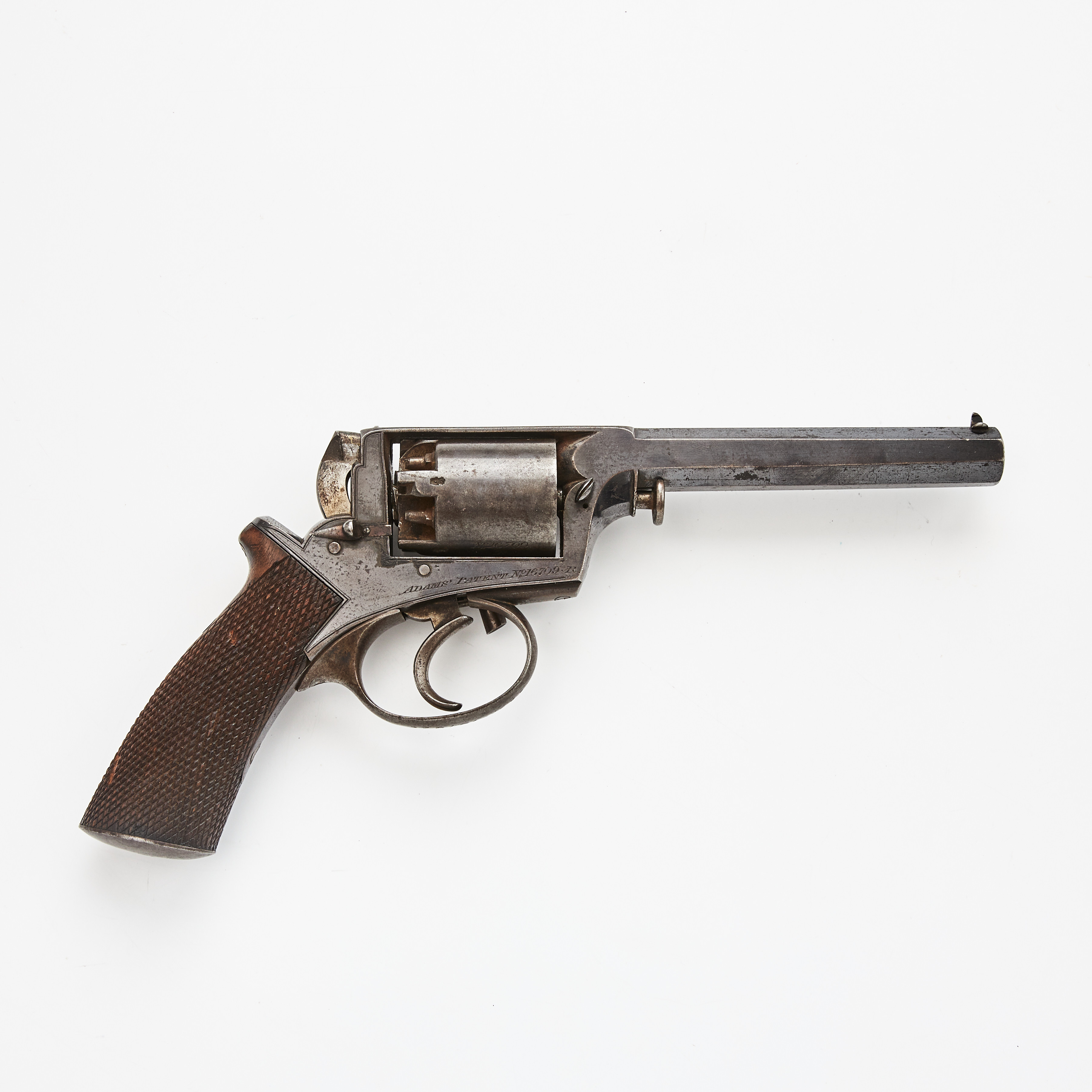 SLAGLÅSREVOLVER, "Adams Patent No 16709R", Adams & Deane London, 1800-talets mitt, England.