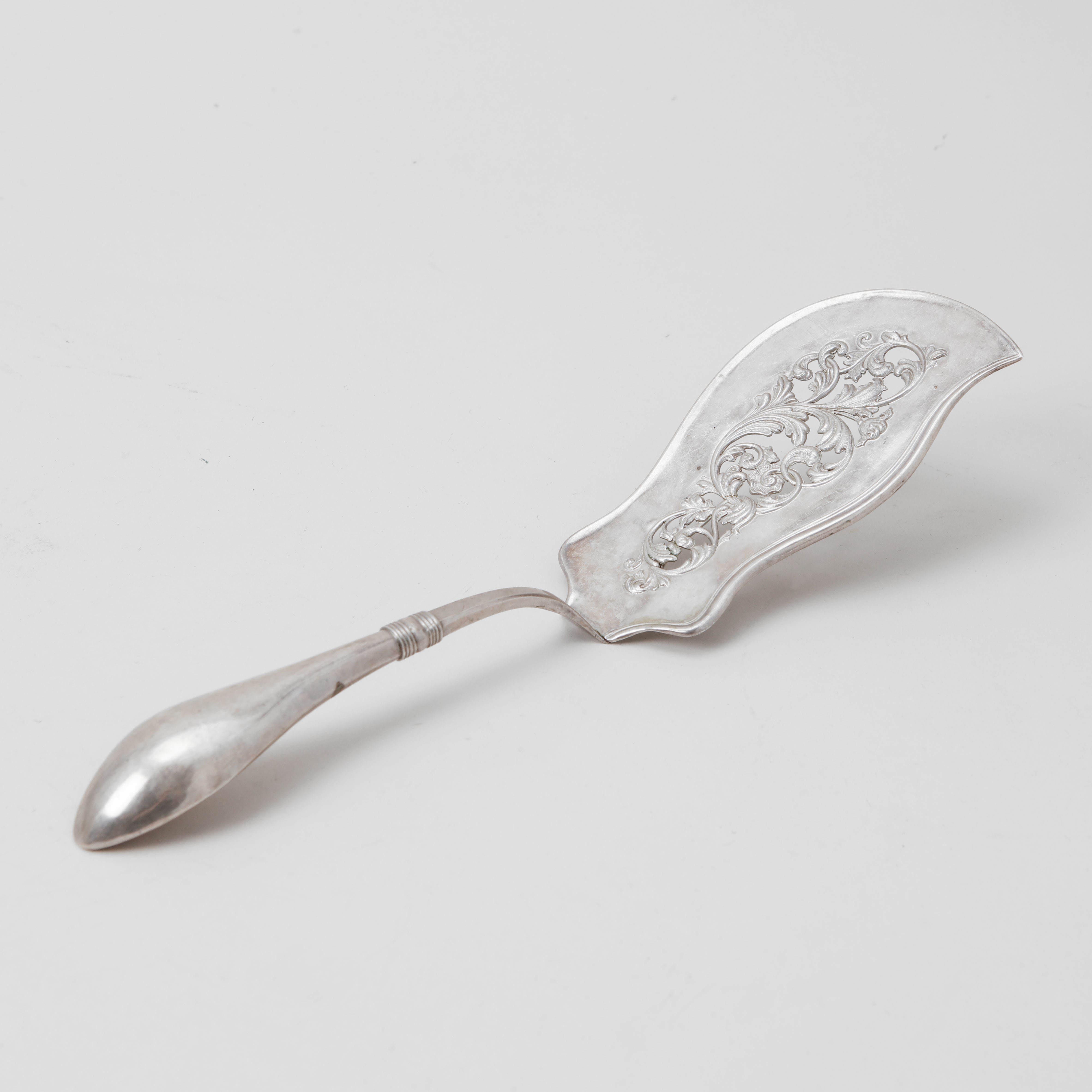FISKSPADE, silver, Norge. H.Olsen, 1857.