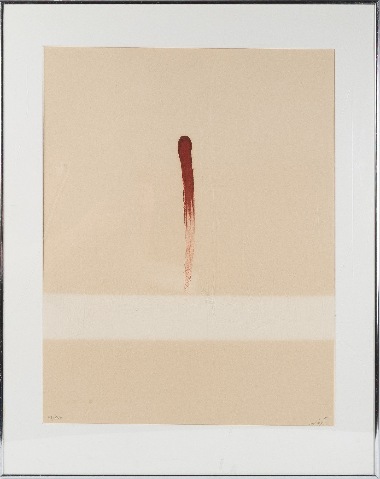 ANTONI TAPIES. "Coup de pinceau", signerad och numrerad i blyerts 42/150, inköpt på Galleri Green Malmö.