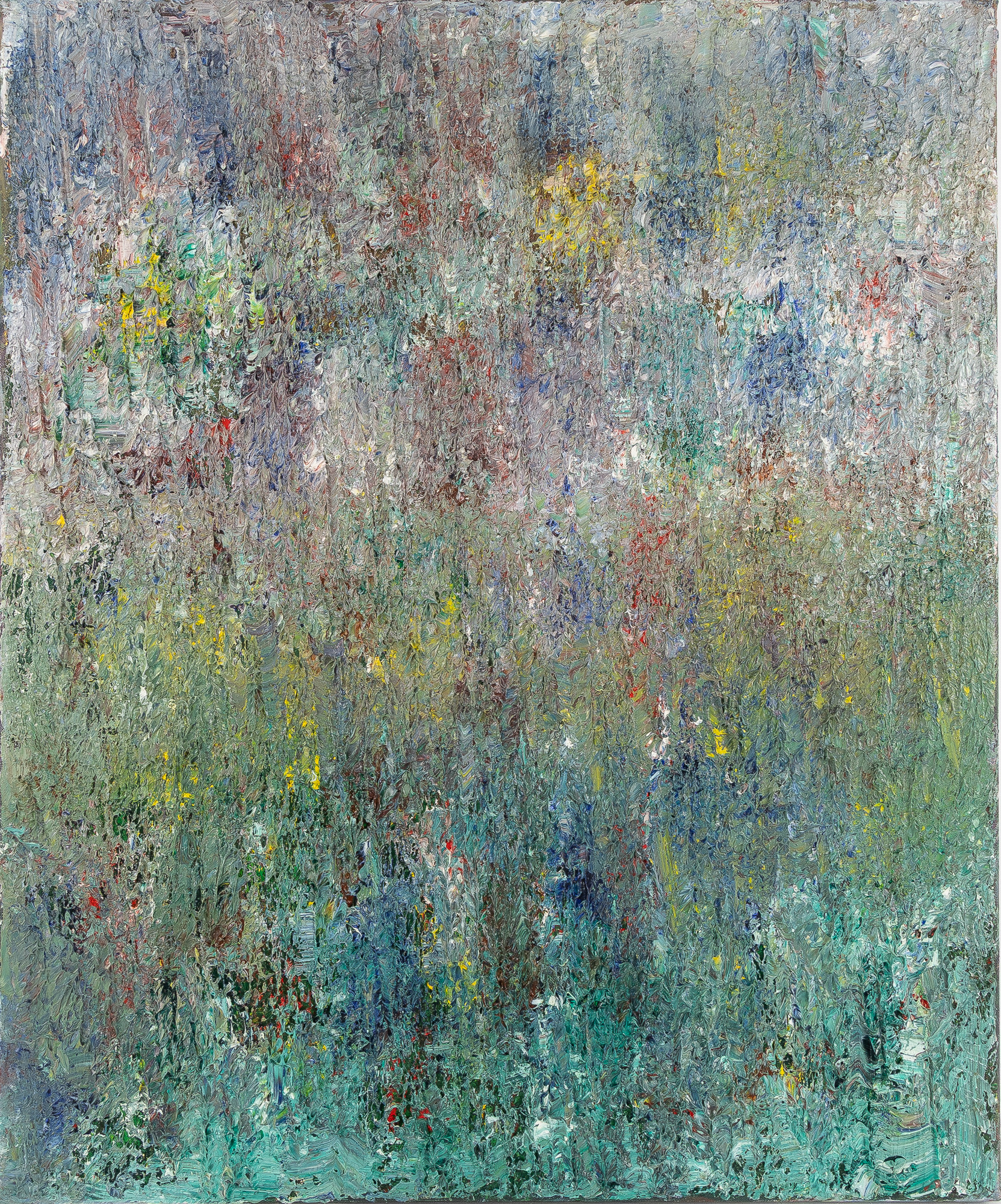LAJOS FLESSER. "Shadow in the forest", olja på duk.