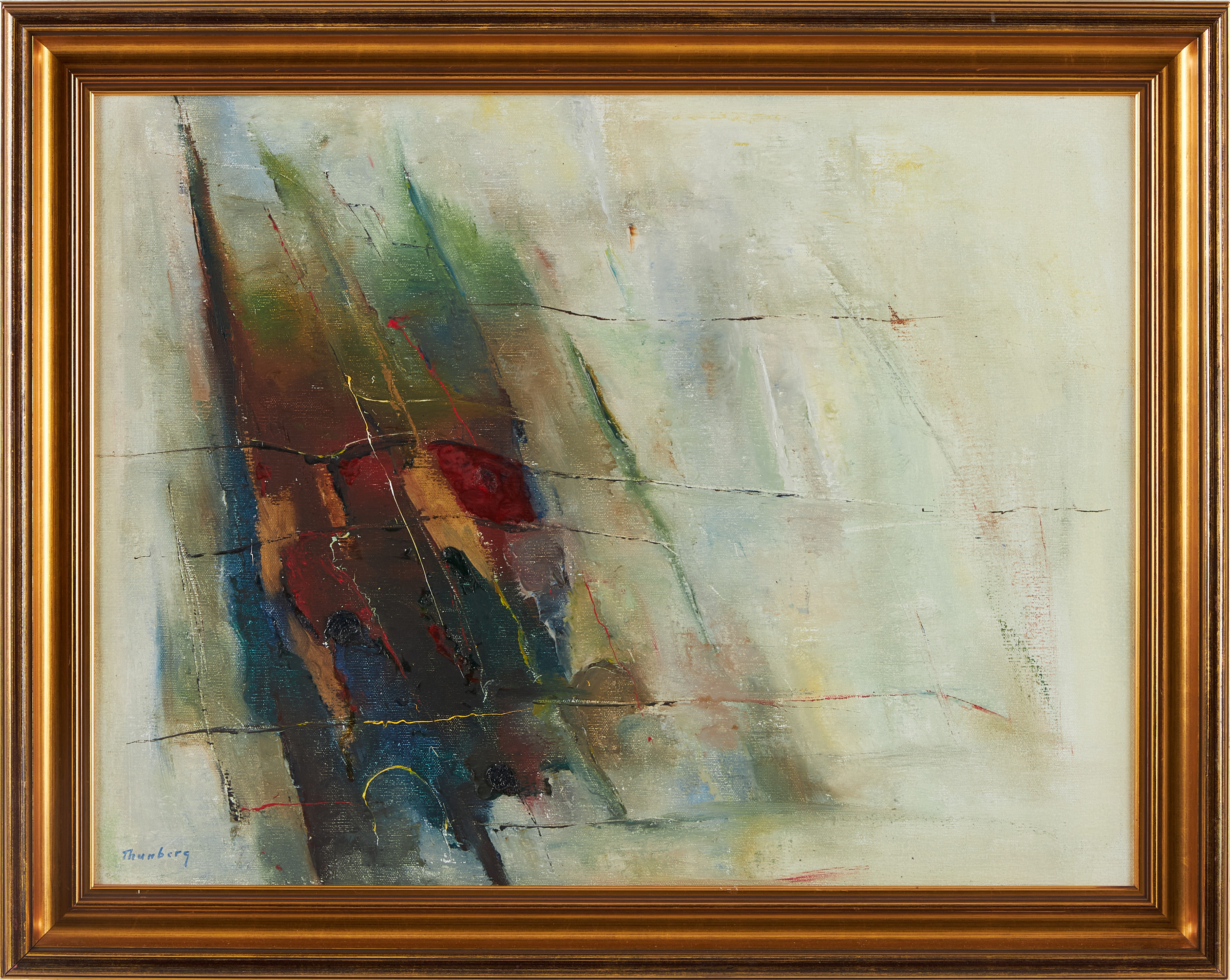 THORSTEN THUNBERG (1921-1975). "Mossa och klippsprickor II".