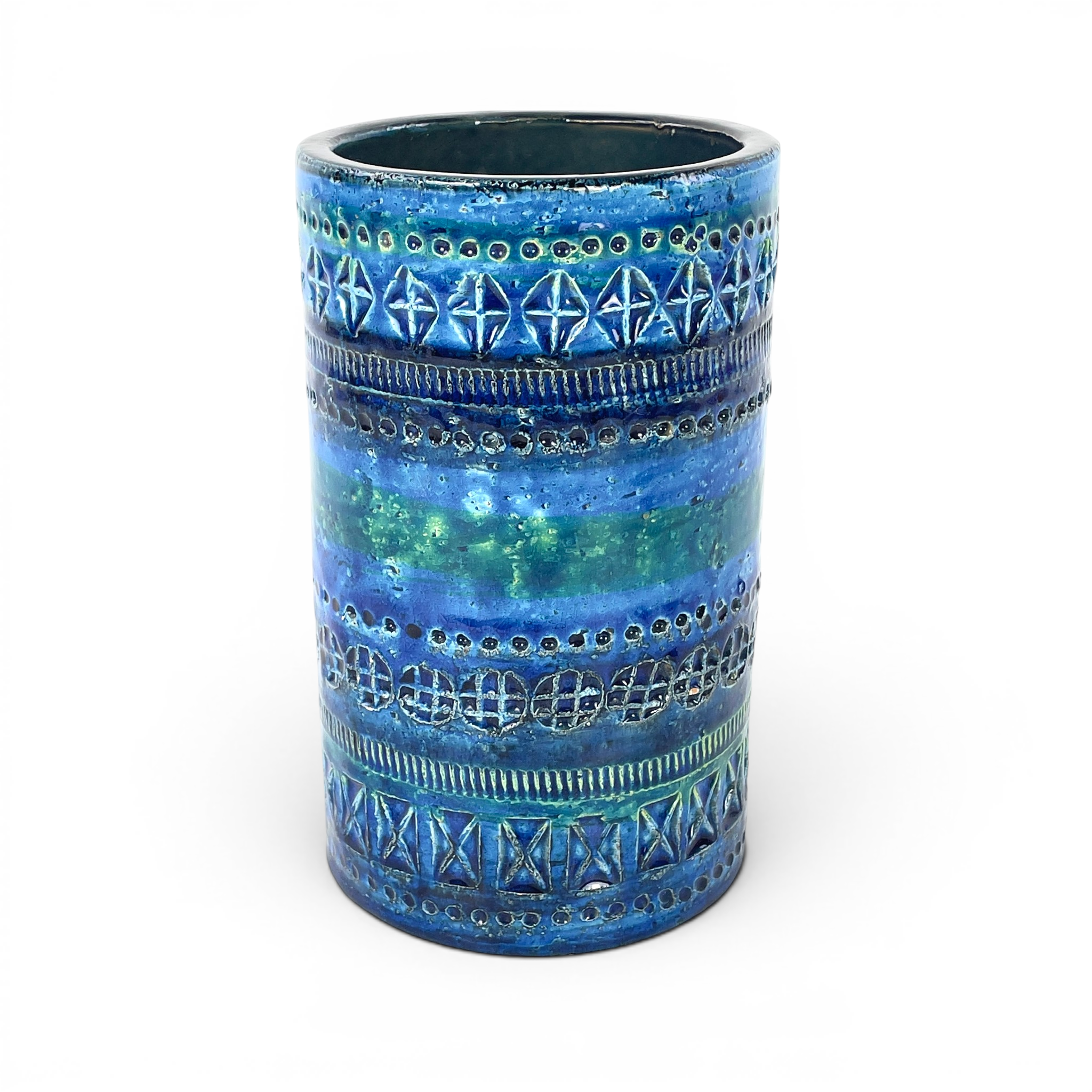 ALDO LONDI, vas, stengods, "Rimini blue", Bitossi, Italien, 1900-talets andra hälft.