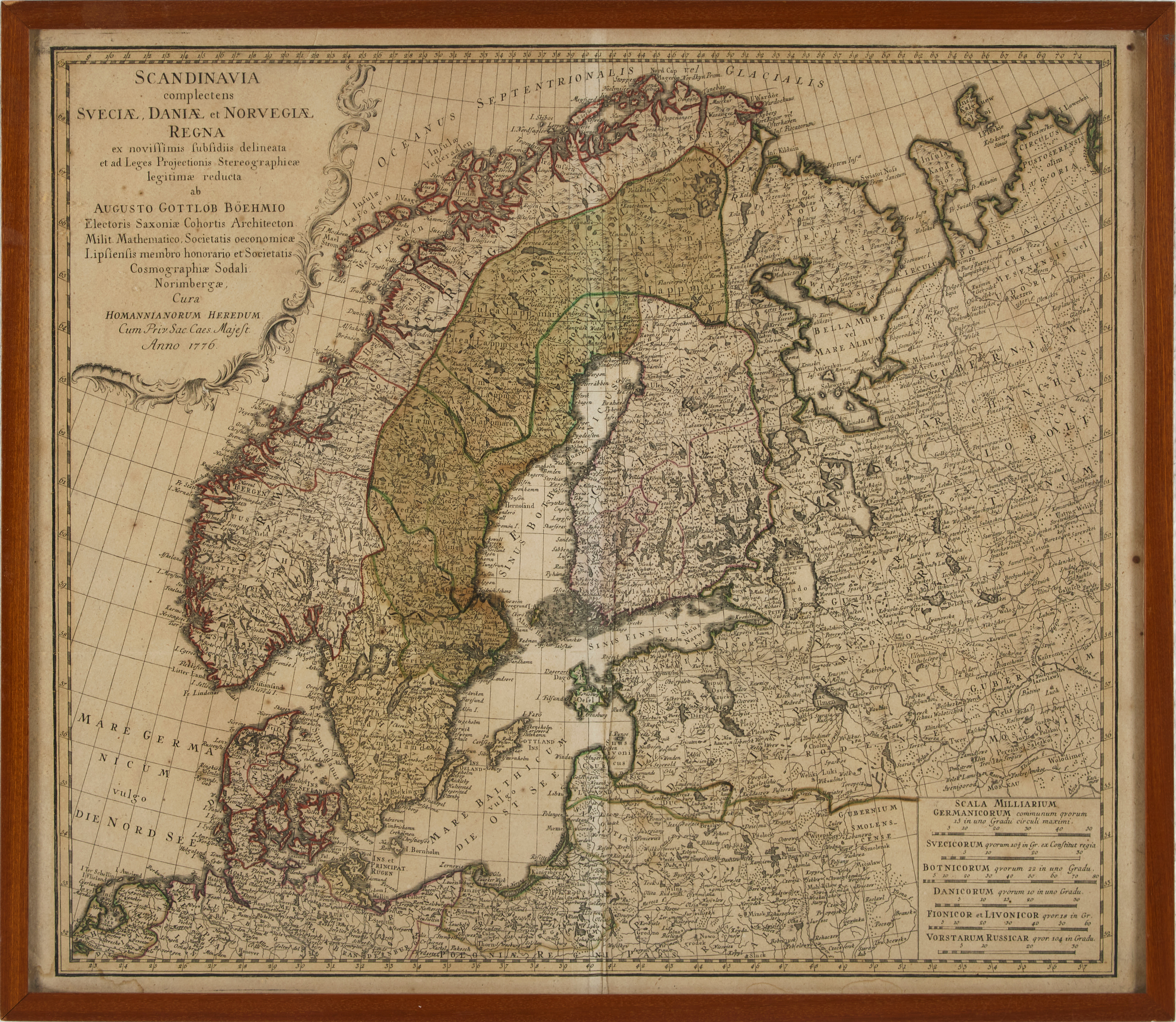 SKANDINAVIEN - HOMANN HEIRS. Scandinavia complectens, ca 1776.