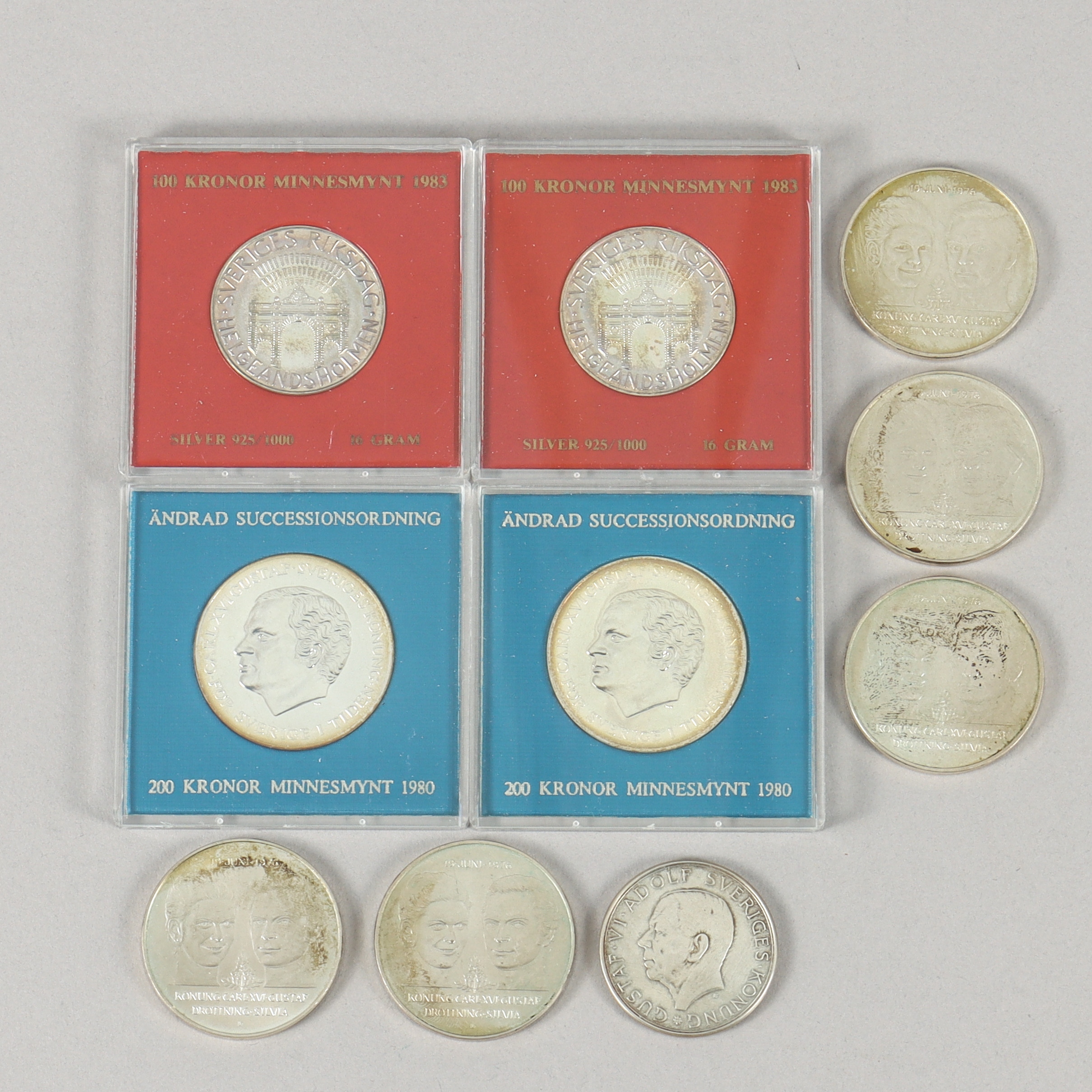 JUBILEUMSMYNT silver, Sverige.