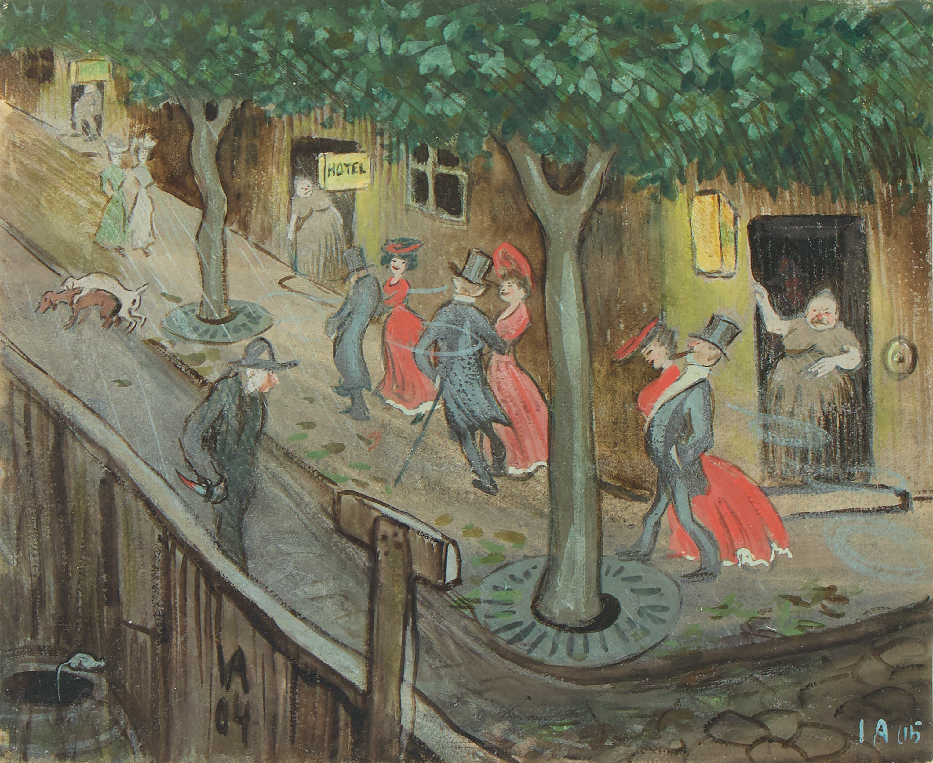 IVAR AROSENIUS. "Liebe/kärlek", motiv från Paris.