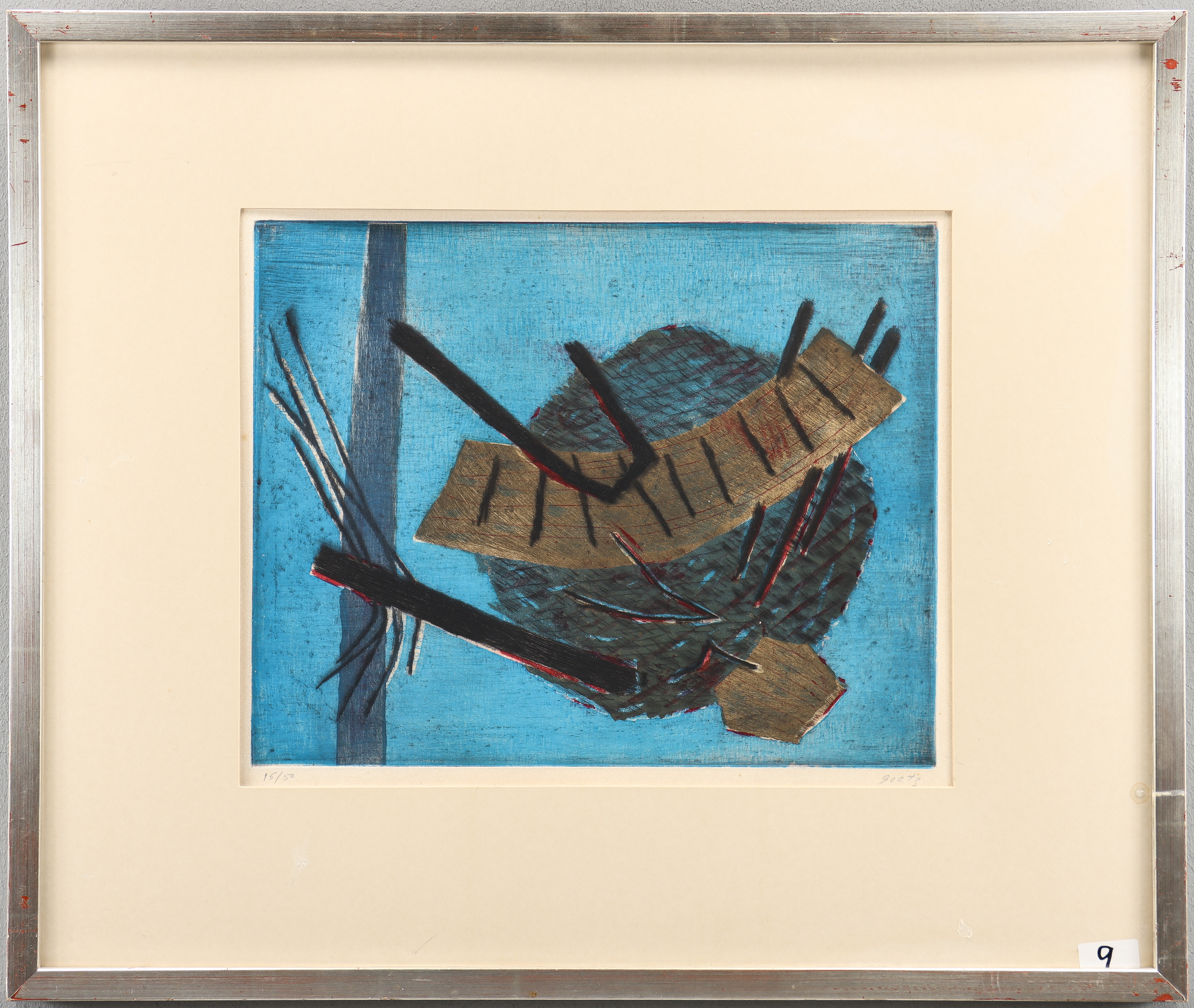 HENRI GOETZ. Färgetsning 15/50, signerad.