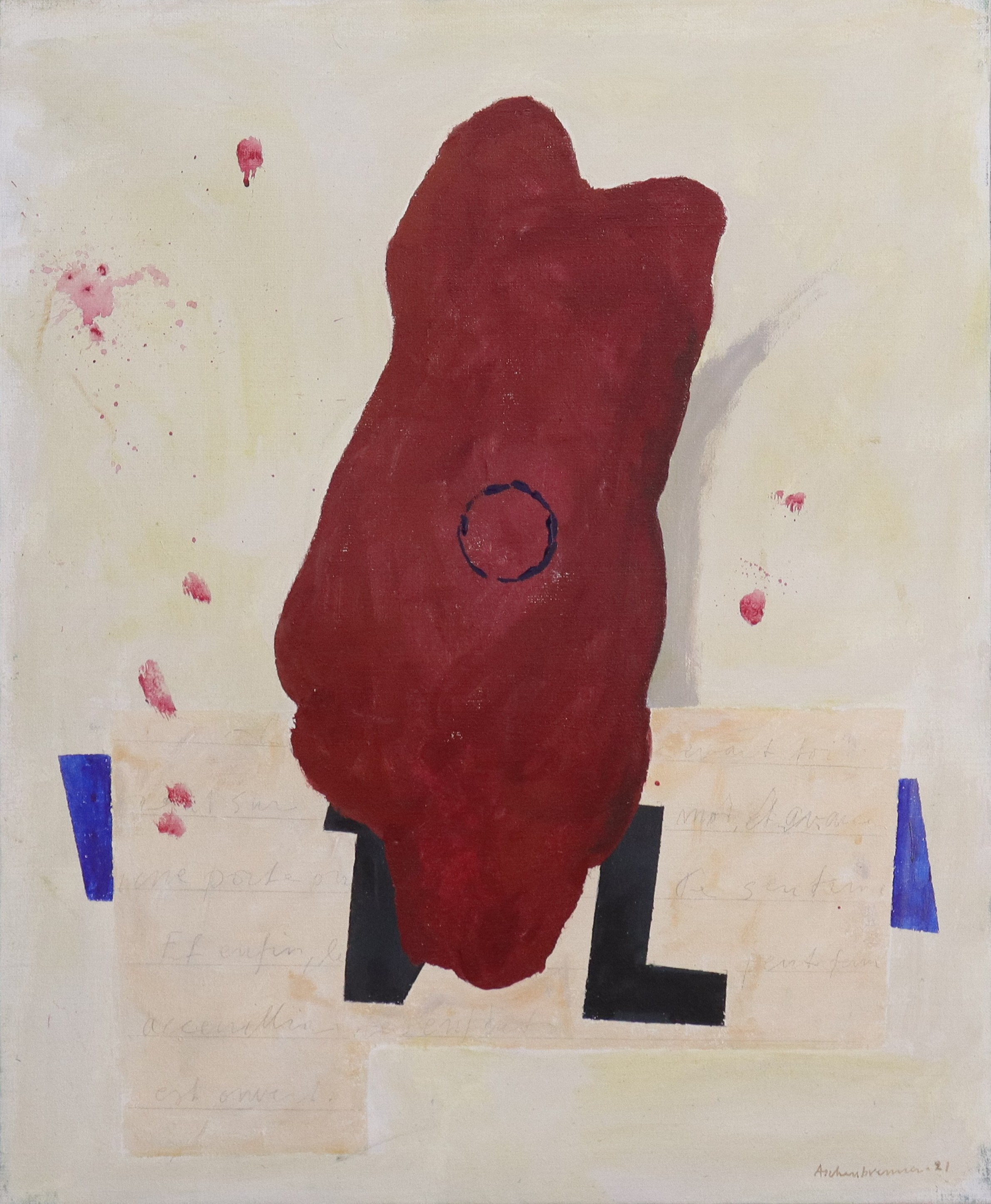 LENNART ASCHENBRENNER. olja på duk, 2-IV-21 "Journal".