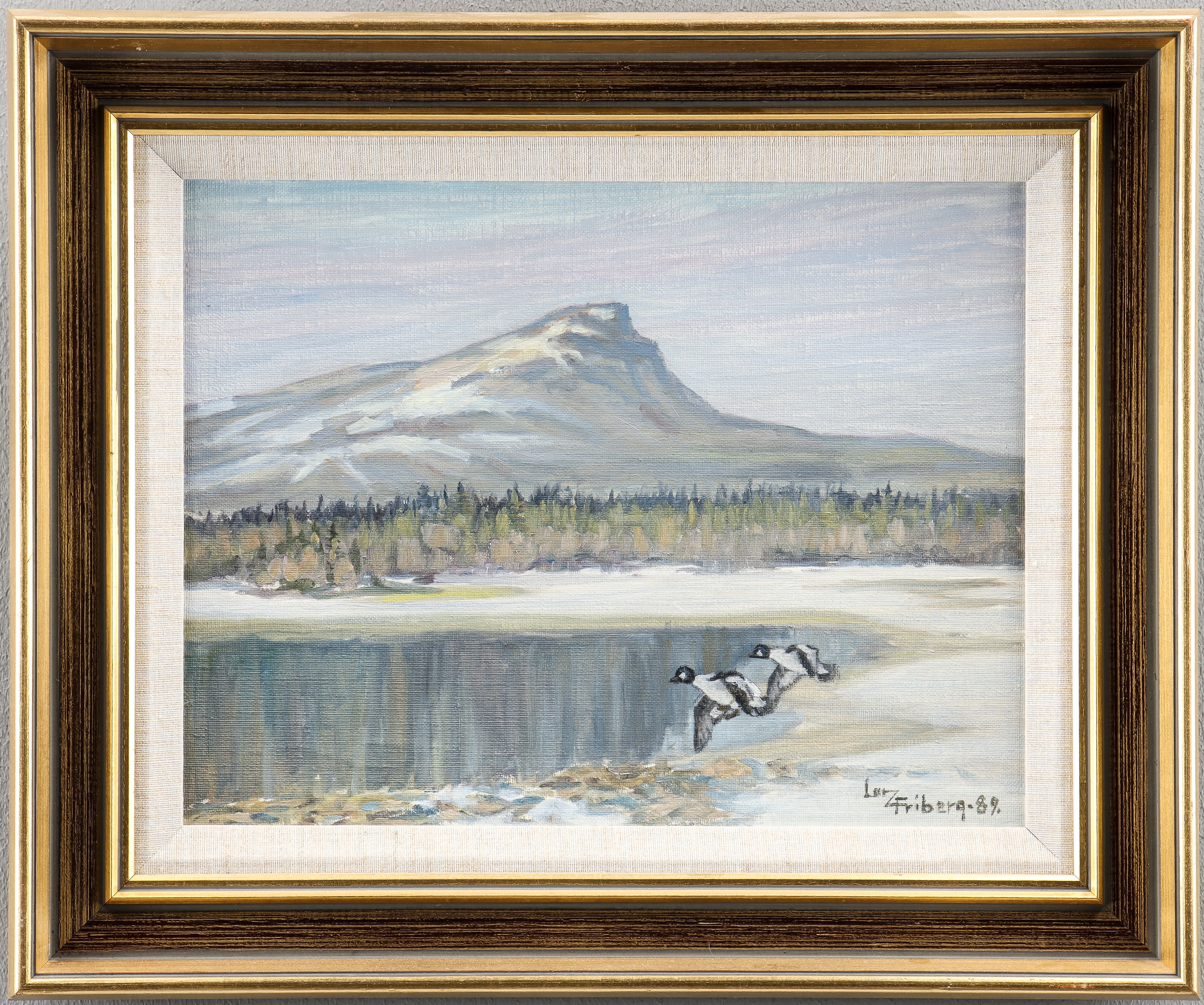 LARZ FRIBERG. Olja på duk, signerad -89.