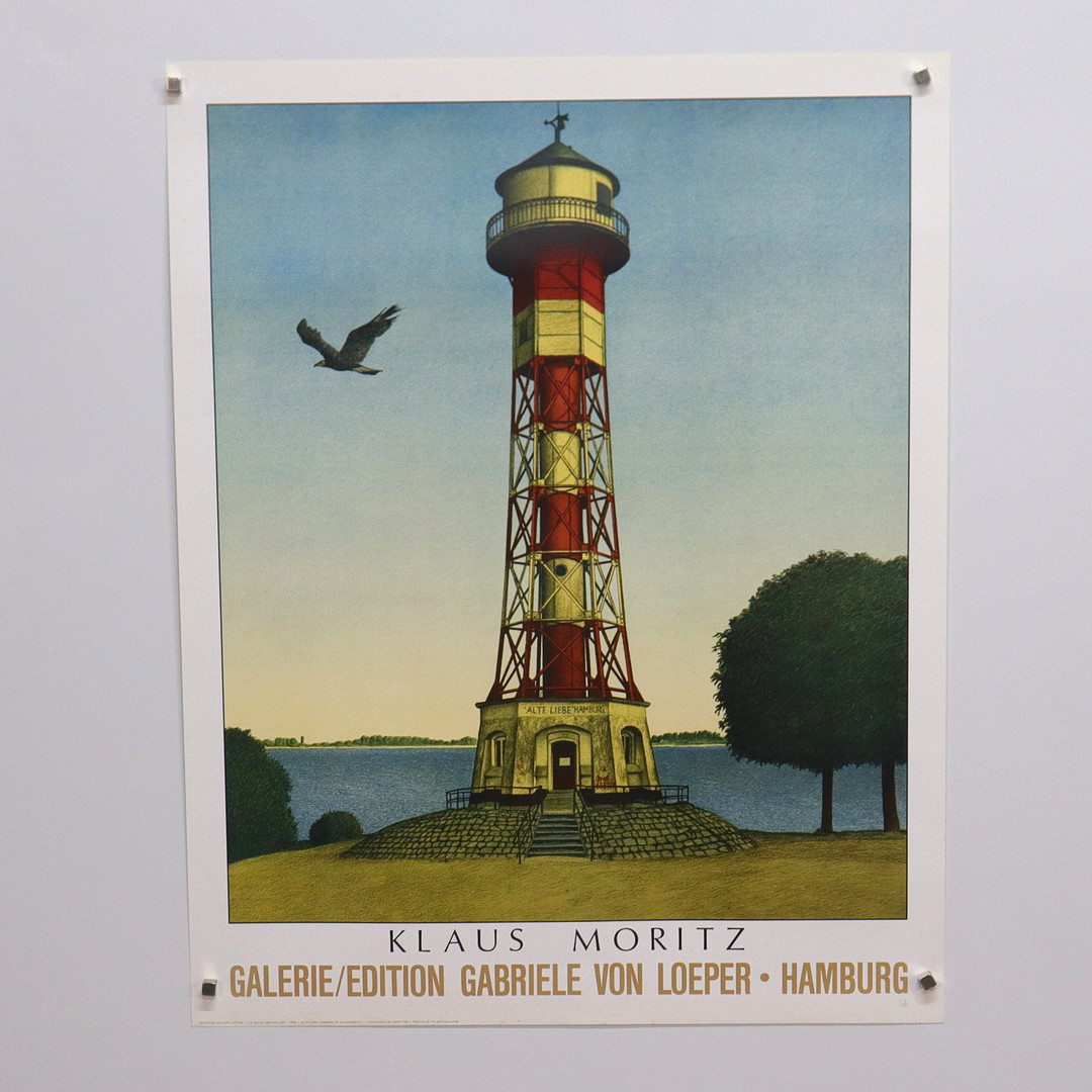 KLAUS MORITZ (1930-2016). utställningsaffisch, Galerie/Edition Gabriele von Loeper, Hamburg, 1984.