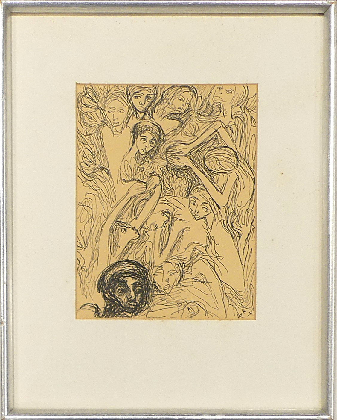 LILIAN VON KRUSENSTJERNA. teckning, monogramsignerad.