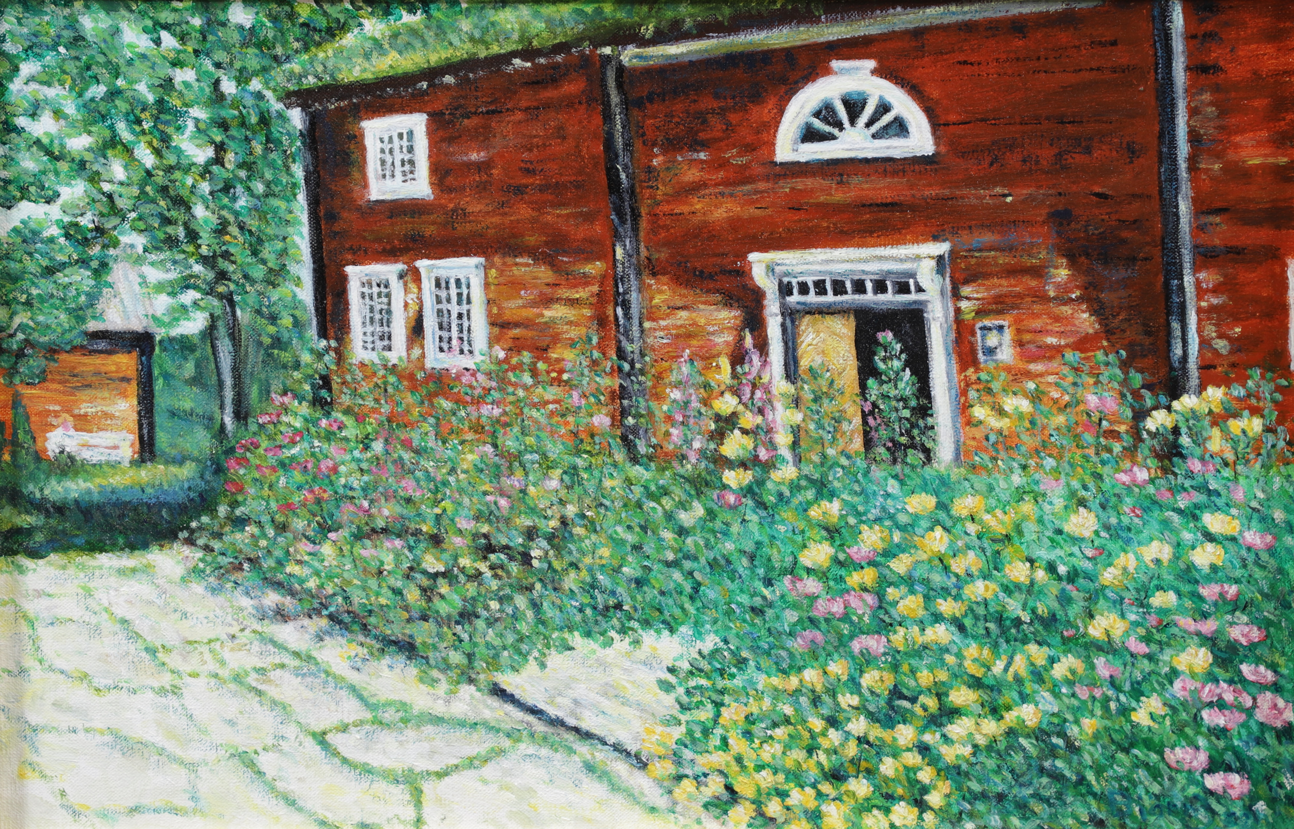 OIDENTIFIERAD KONSTNÄR. Mangårdsbyggnad på Öland, olja på duk, signerad och daterad 1997.
