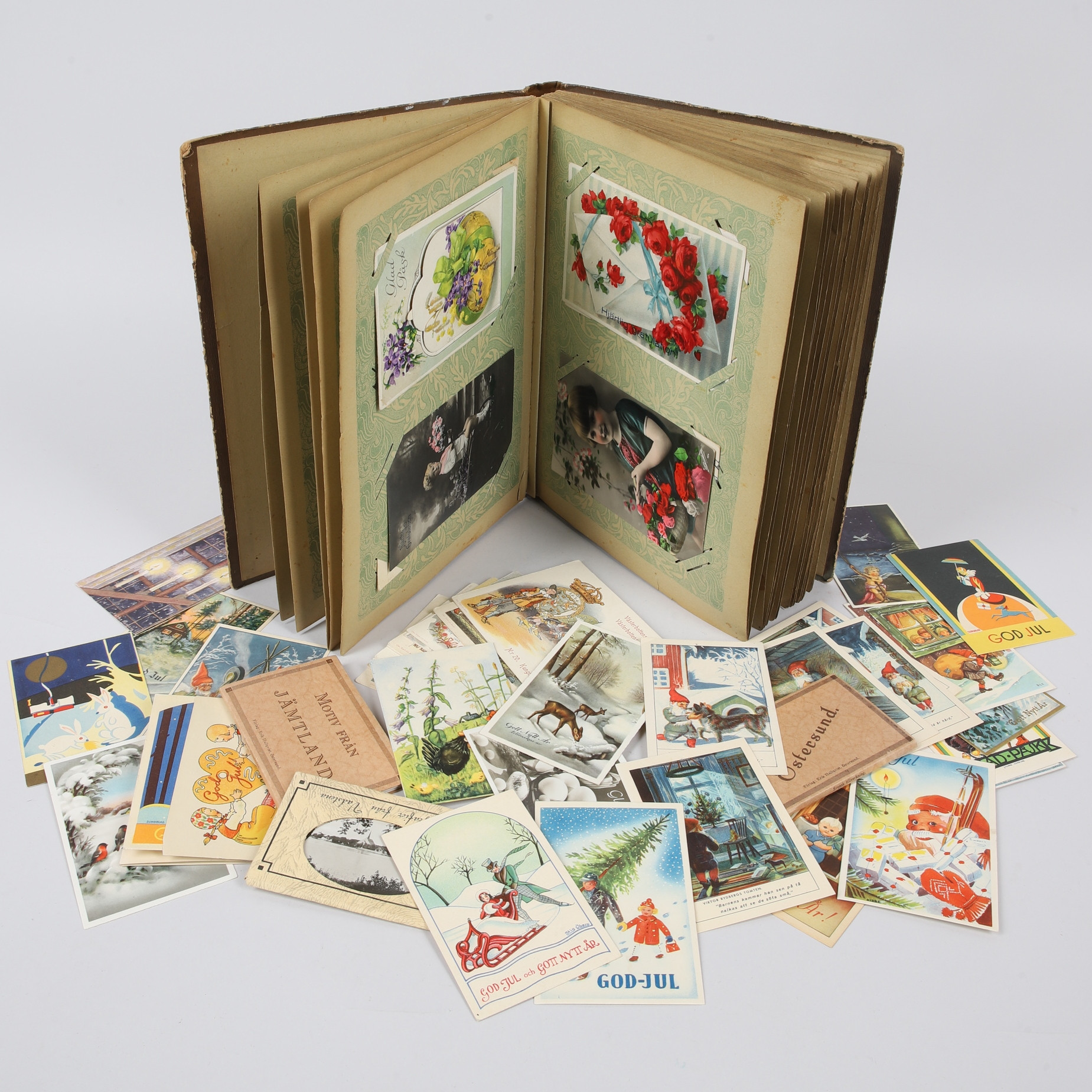 BREFKORTSALBUM, VYKORT & FOTOGRAFIER, parti, 1800/1900-tal.
