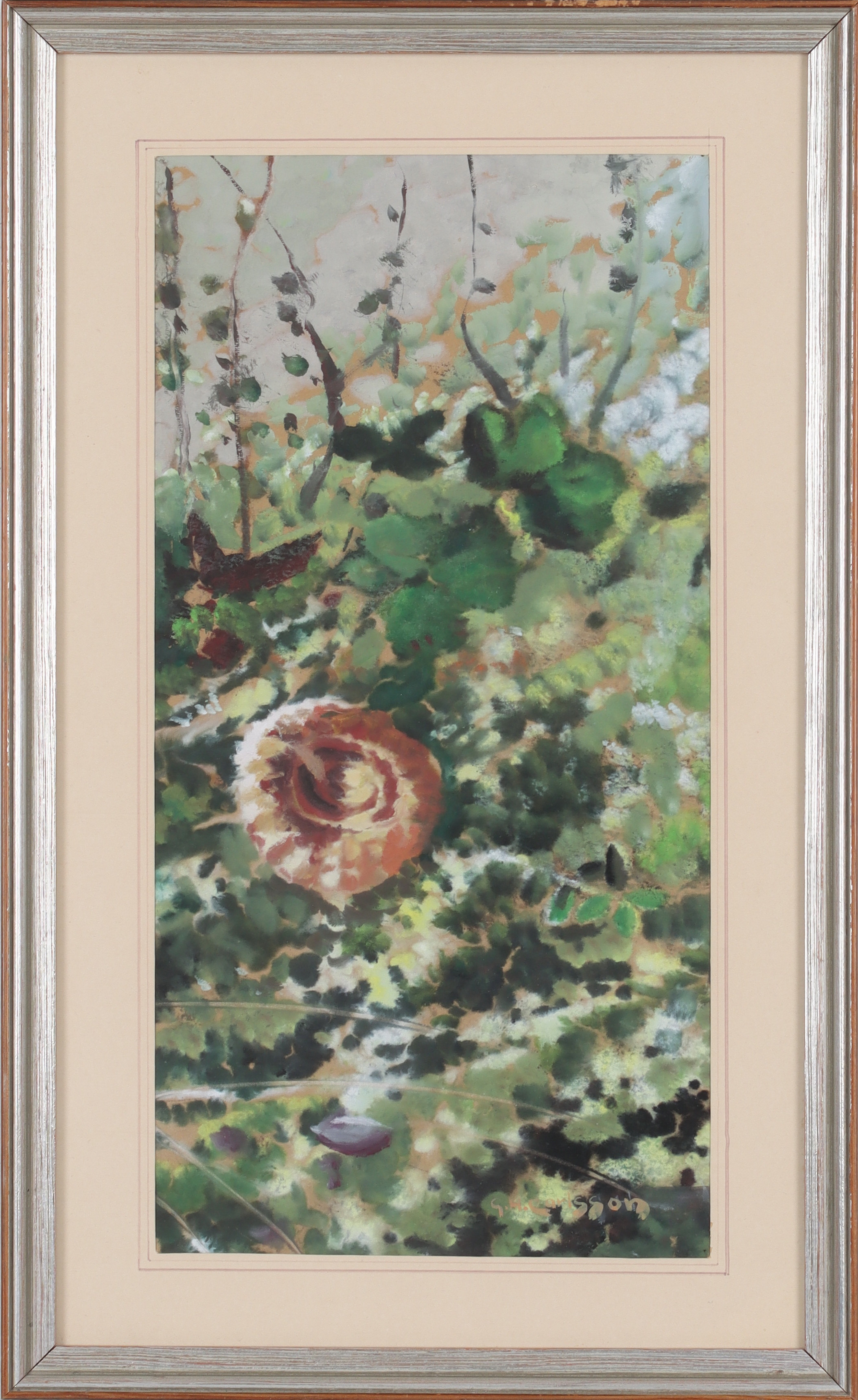 GUSTAV HERBERT CARLSSON. "En svamp", gouache, signerad.