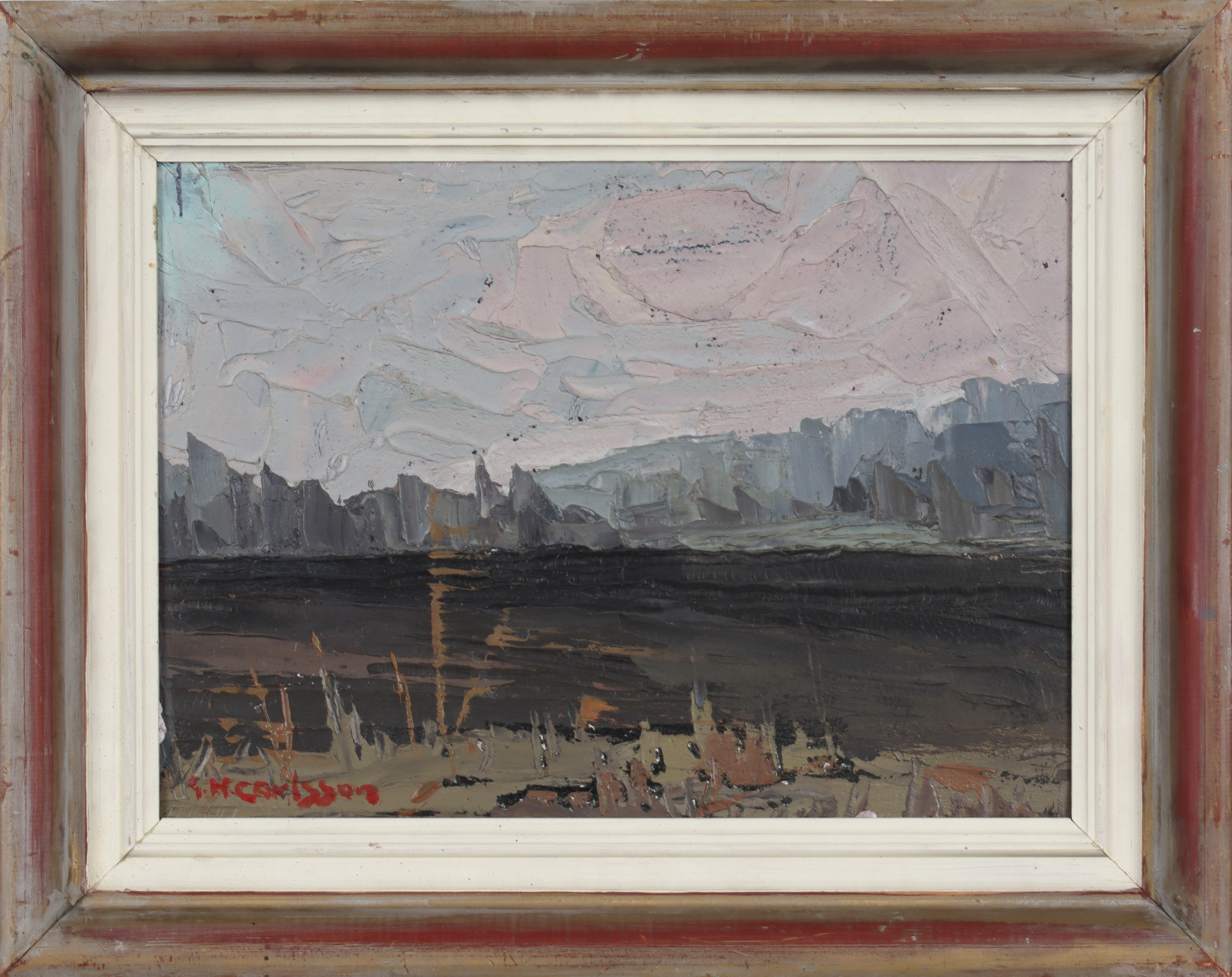 GUSTAV HERBERT CARLSSON. Åkerlandskap, olja på pannå, signerad.
