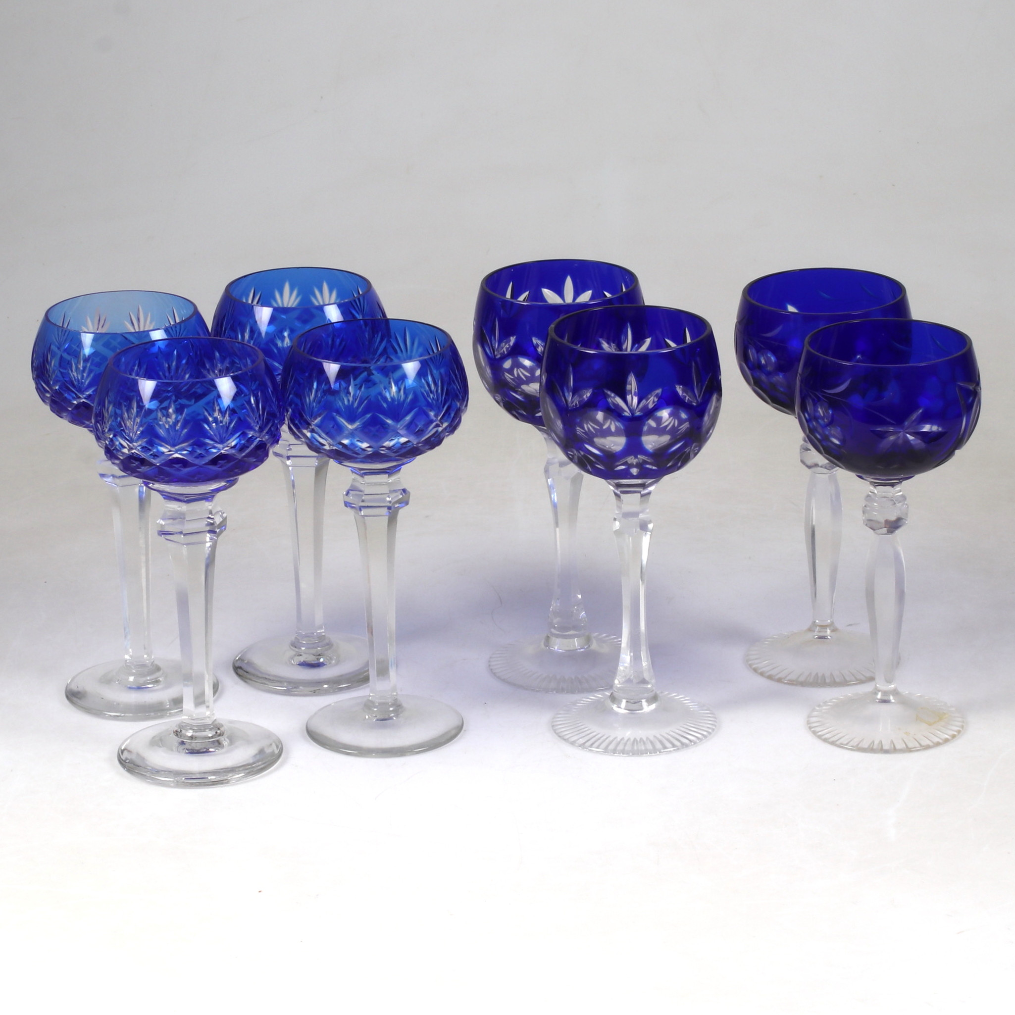 REMMARE, 8 st, glas, olika modeller, 1900-tal.