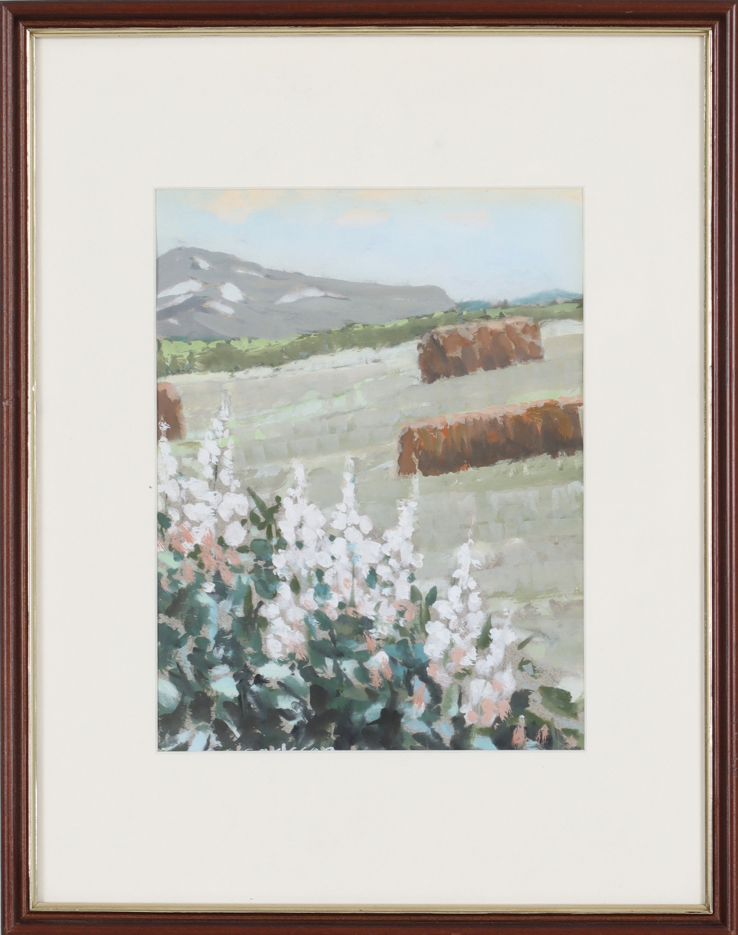 GUSTAV HERBERT CARLSSON. "Rallarros", gouache, signerad.
