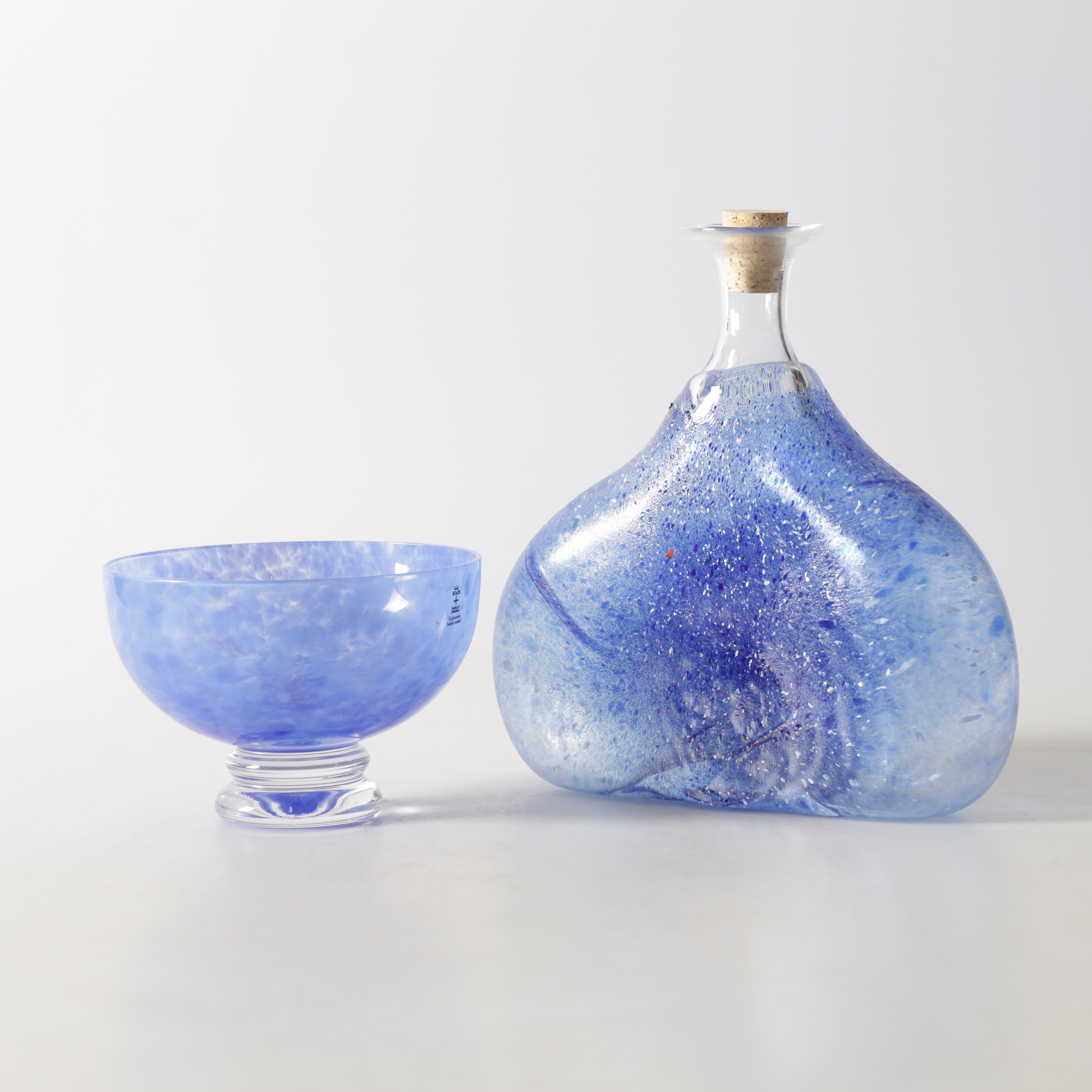 FLASKA & SKÅL, glas, Roma Glasbruk & Skruf, 1900-tal.