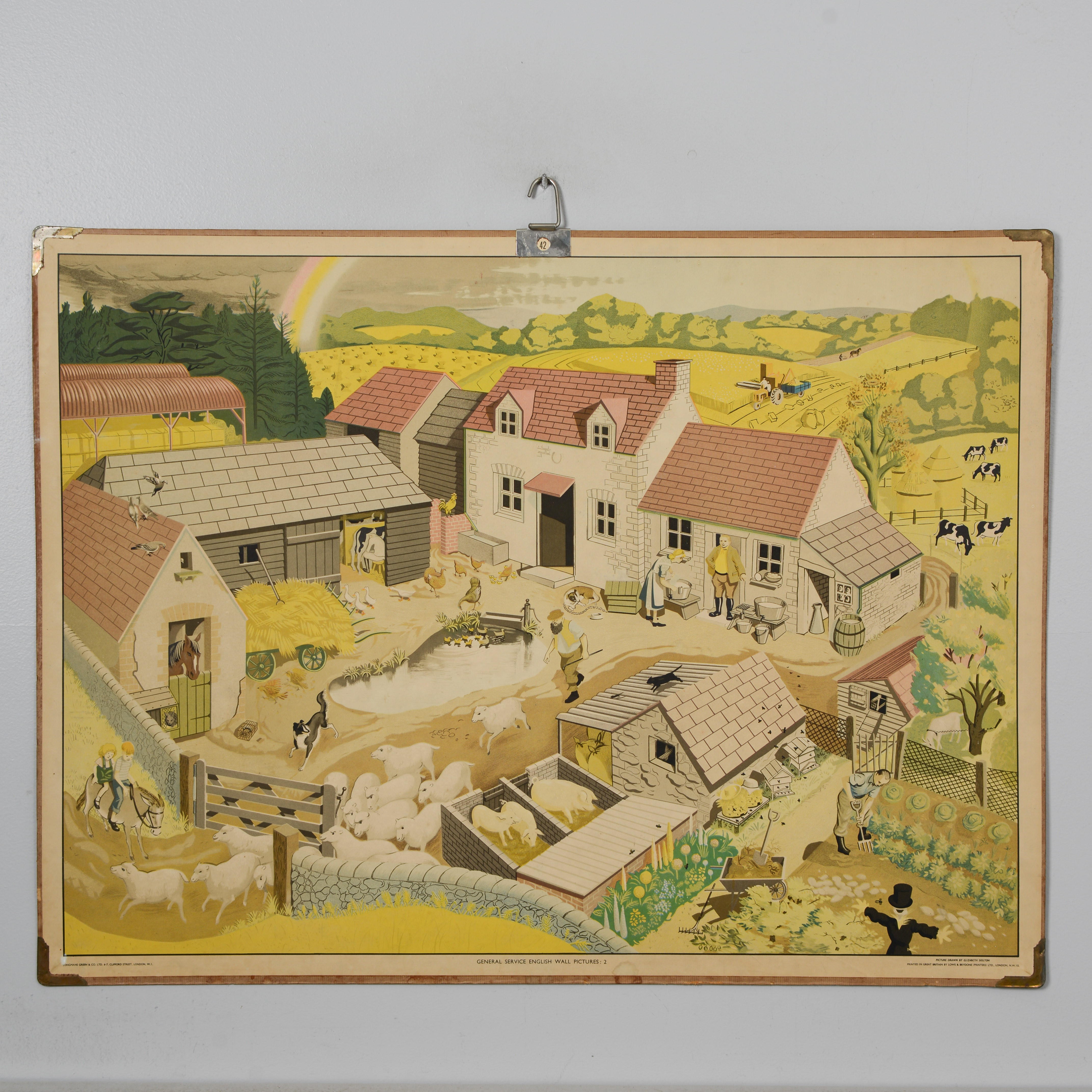SKOLPLANSCH, "General Service Wall Picture: 2", tryck, Longmans Green & Co, England.