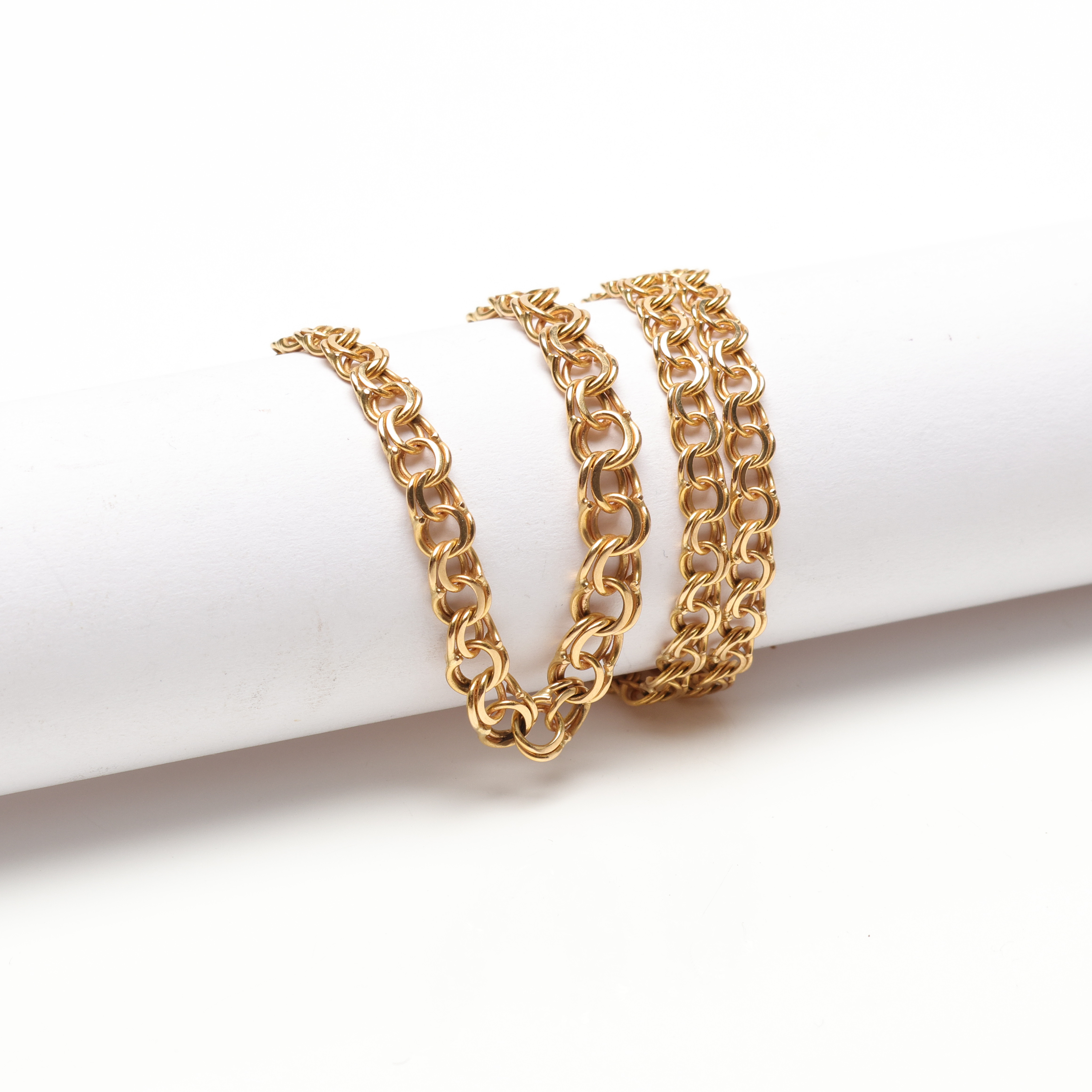 HALSBAND, Doserad Bismarck, 18k, Guld, vikt cirka 10,1 gram.
