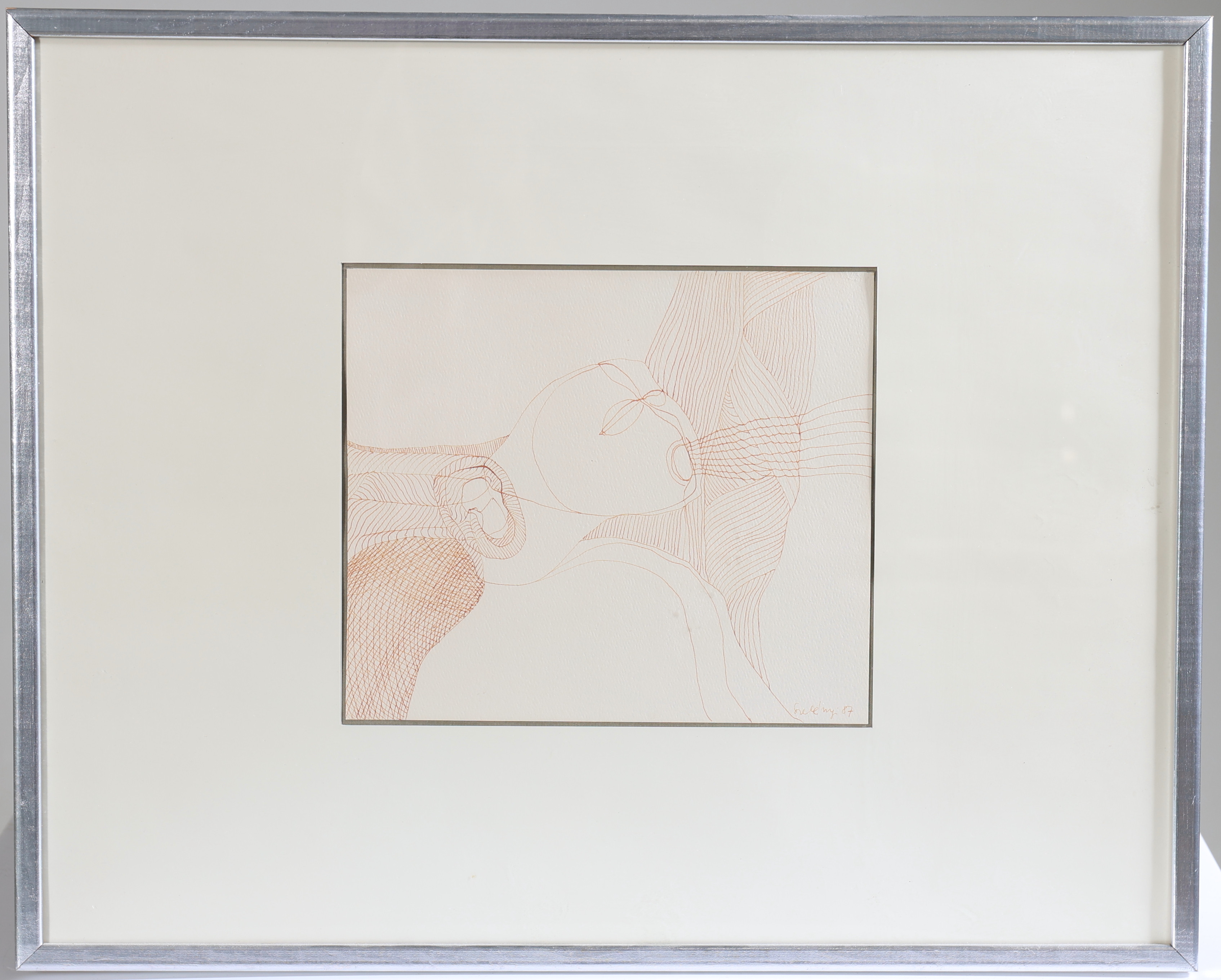 LAJOS SZELÉNYI. "Rop", sepia, signerad och daterad -89.