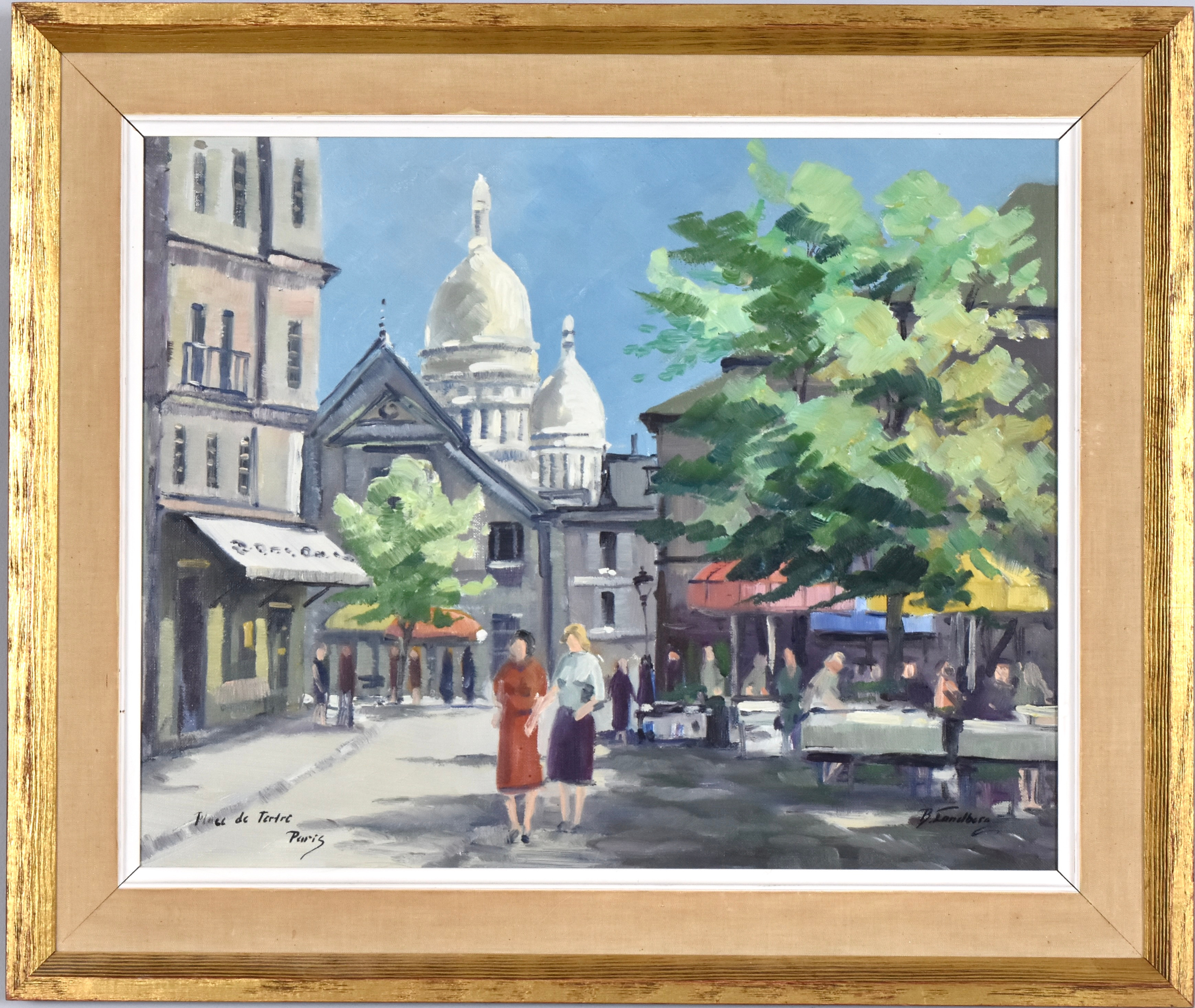 BO LANDBERG. oljemålning på duk, Place du Tertre, Montmartre.