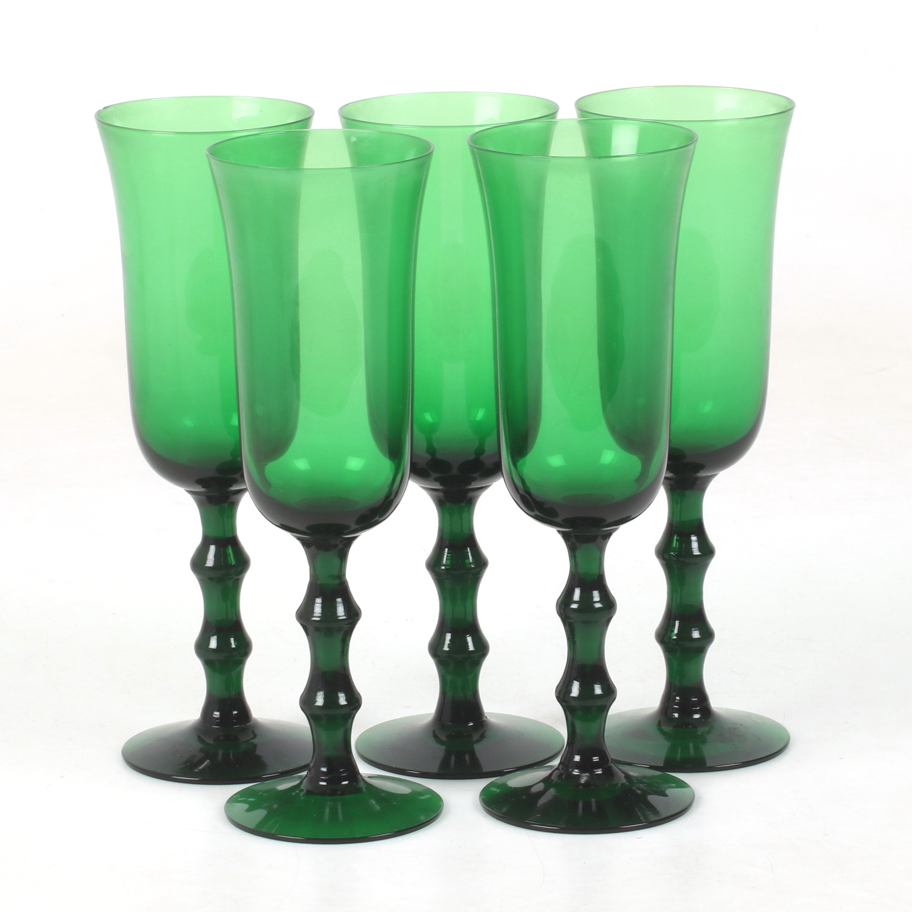 SIMON GATE. Champagneglas 5 st, "Salut", Orrefors.