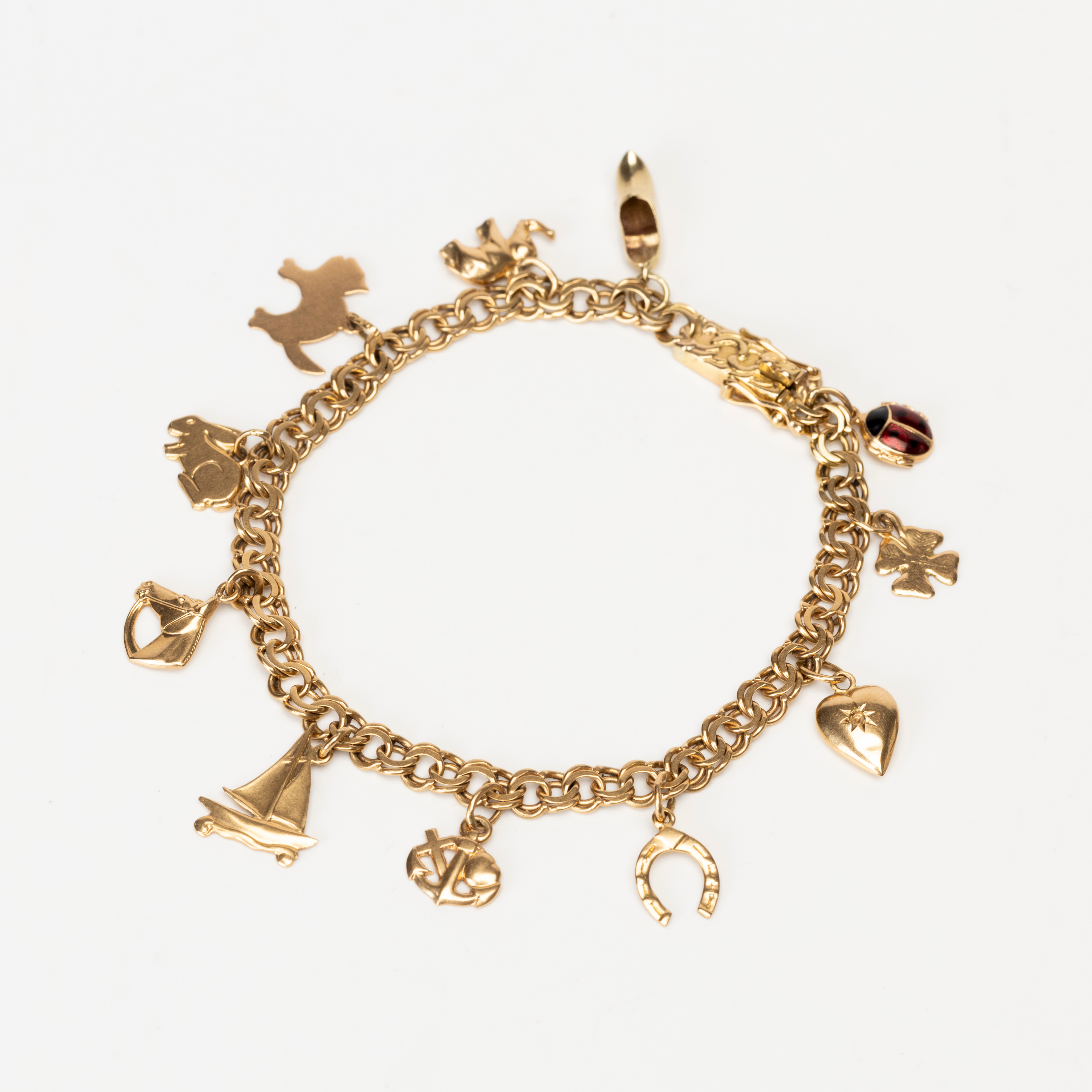 BERLOCKARMBAND, 18K guld, K&EC, Göteborg, 1900-talets första hälft.