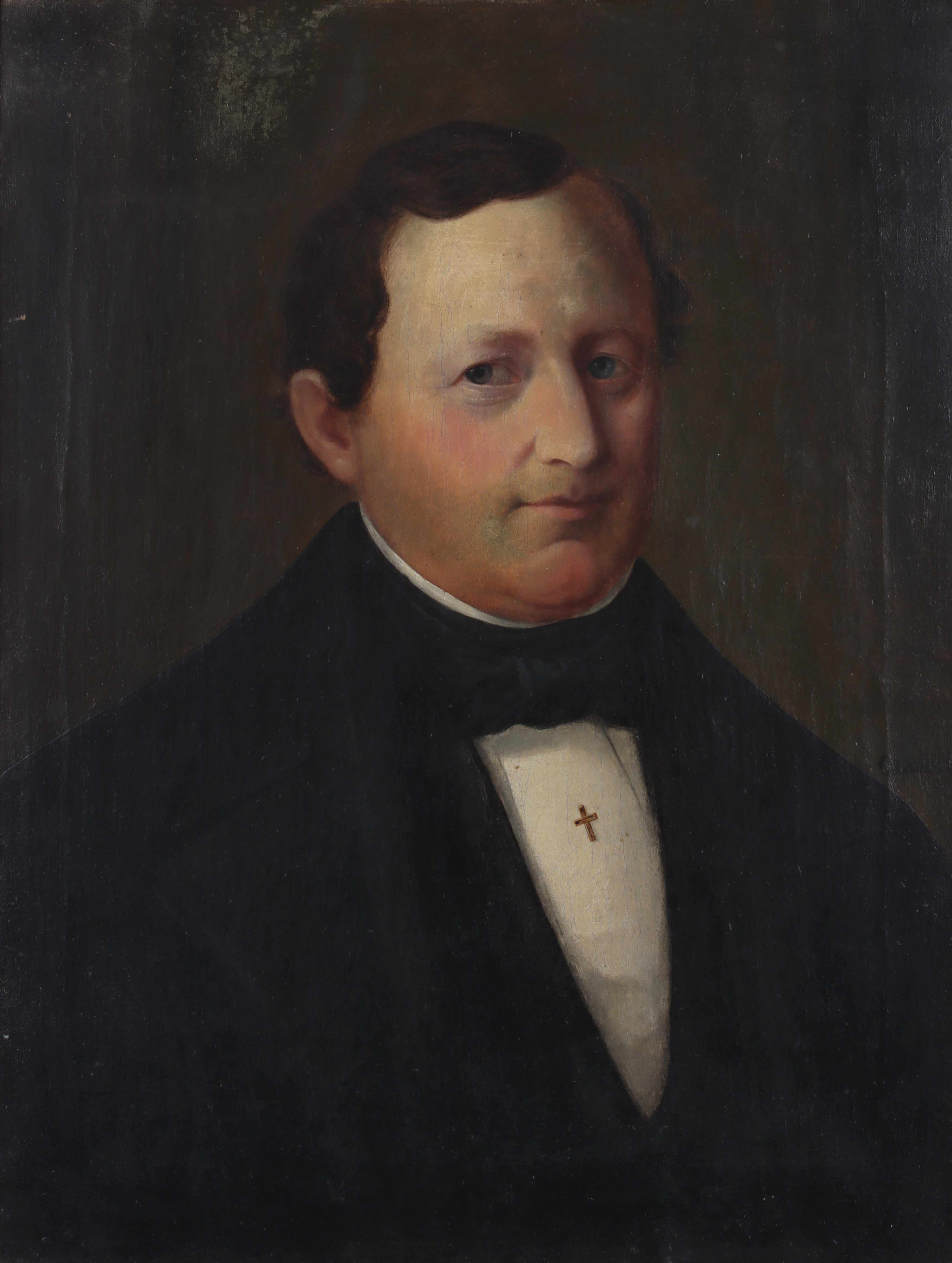 CARL PETER LEHMANN. Porträtt, olja på duk, signerad, 1800-tal.