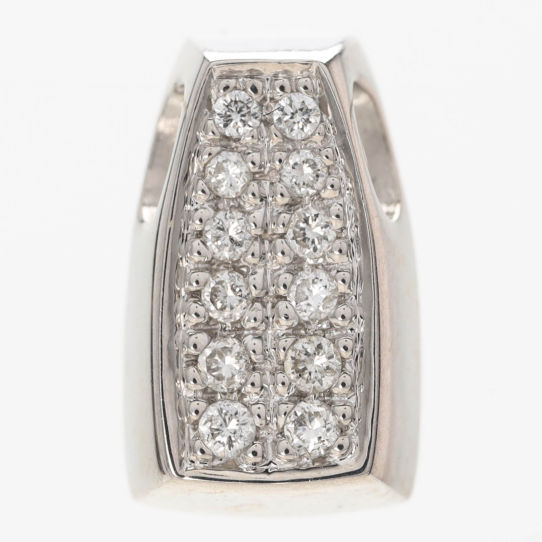 HÄNGE, 18 k vituld, briljantslipade diamanter, 0,15ct enligt gravyr, Hallbergs.
