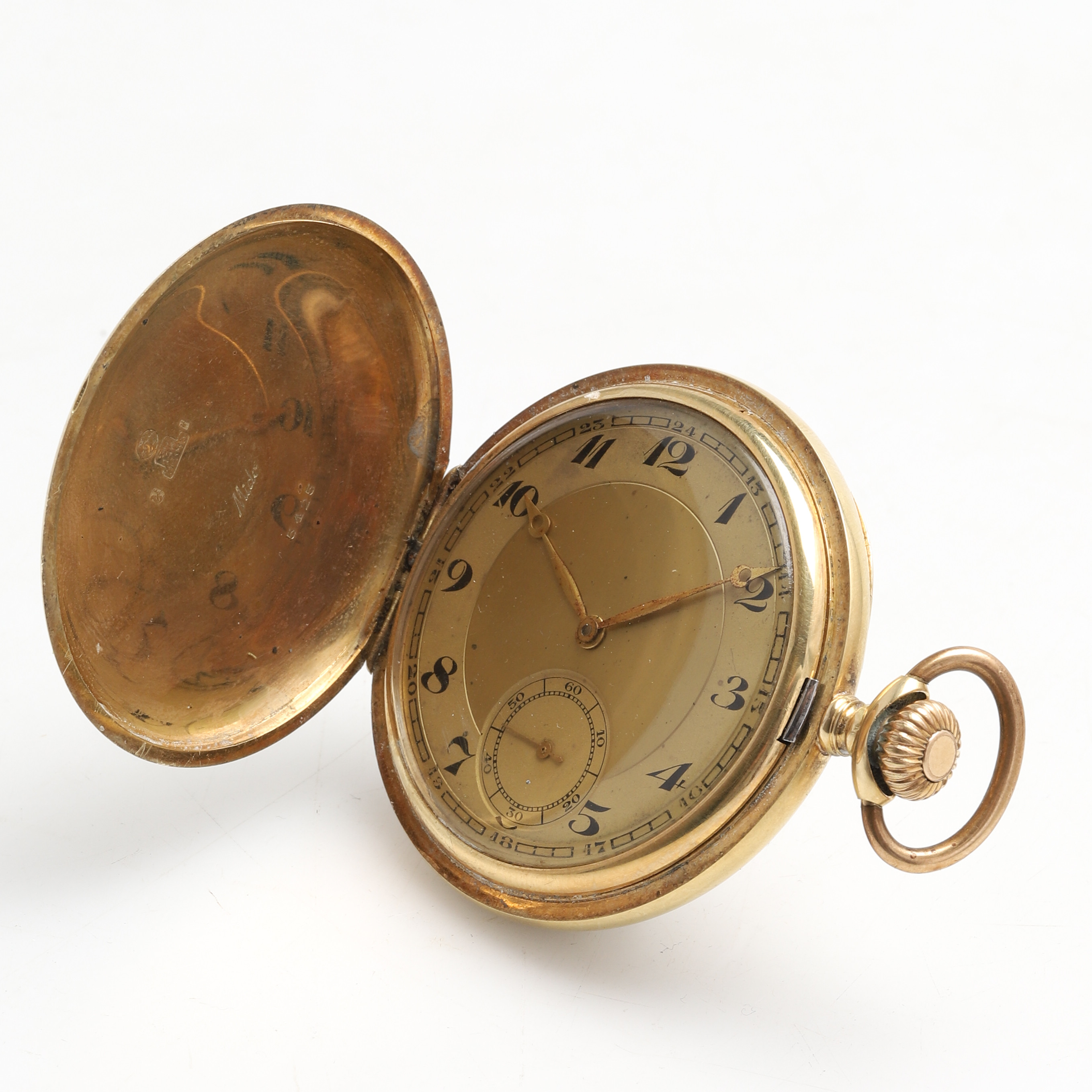 FICKUR, 14K guld. Savonett, Mido. Ankargång. 1920-tal, Vikt ca 88,5 gram.